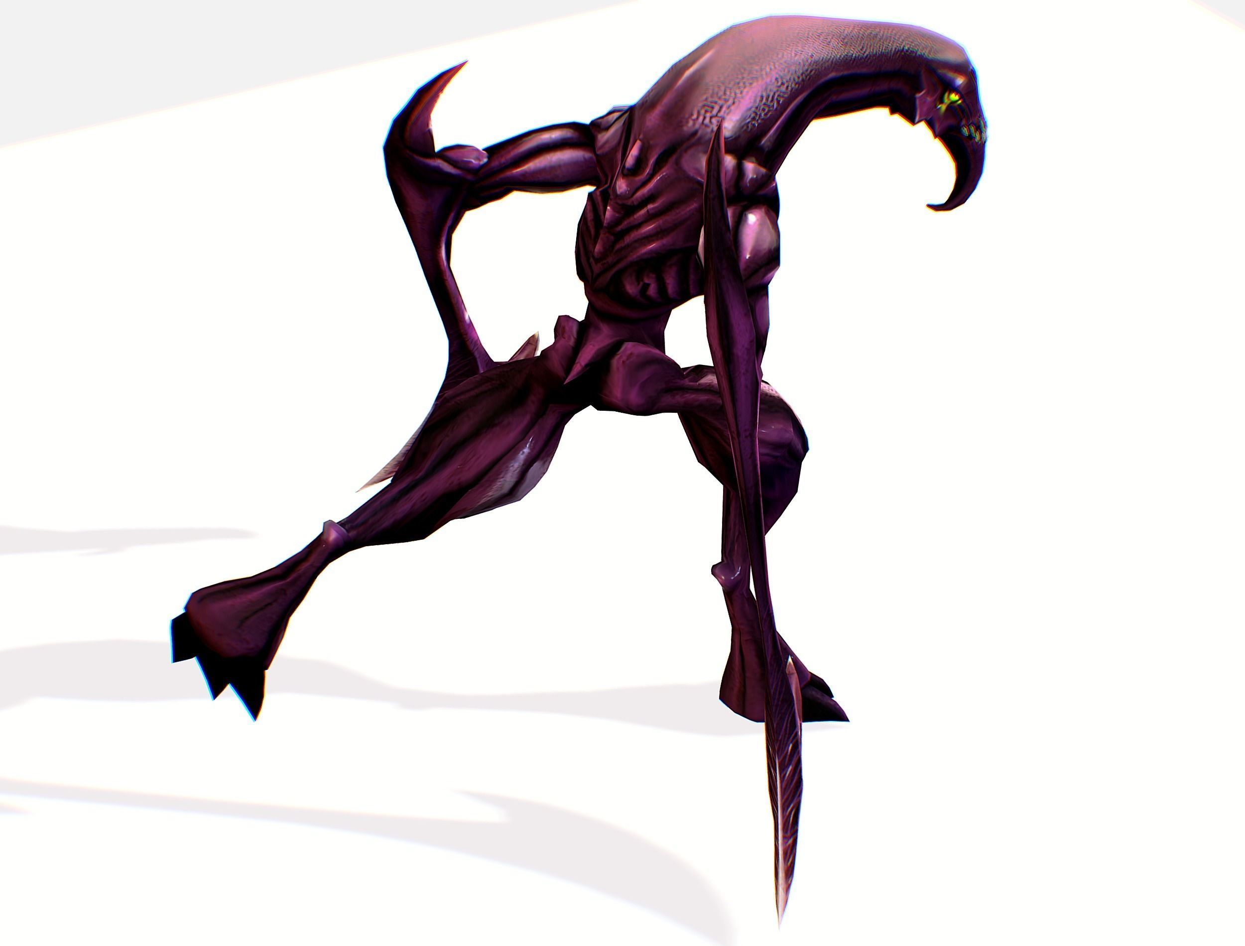 Animated Red Monster Goblin Troll Low-poly 3D model_42