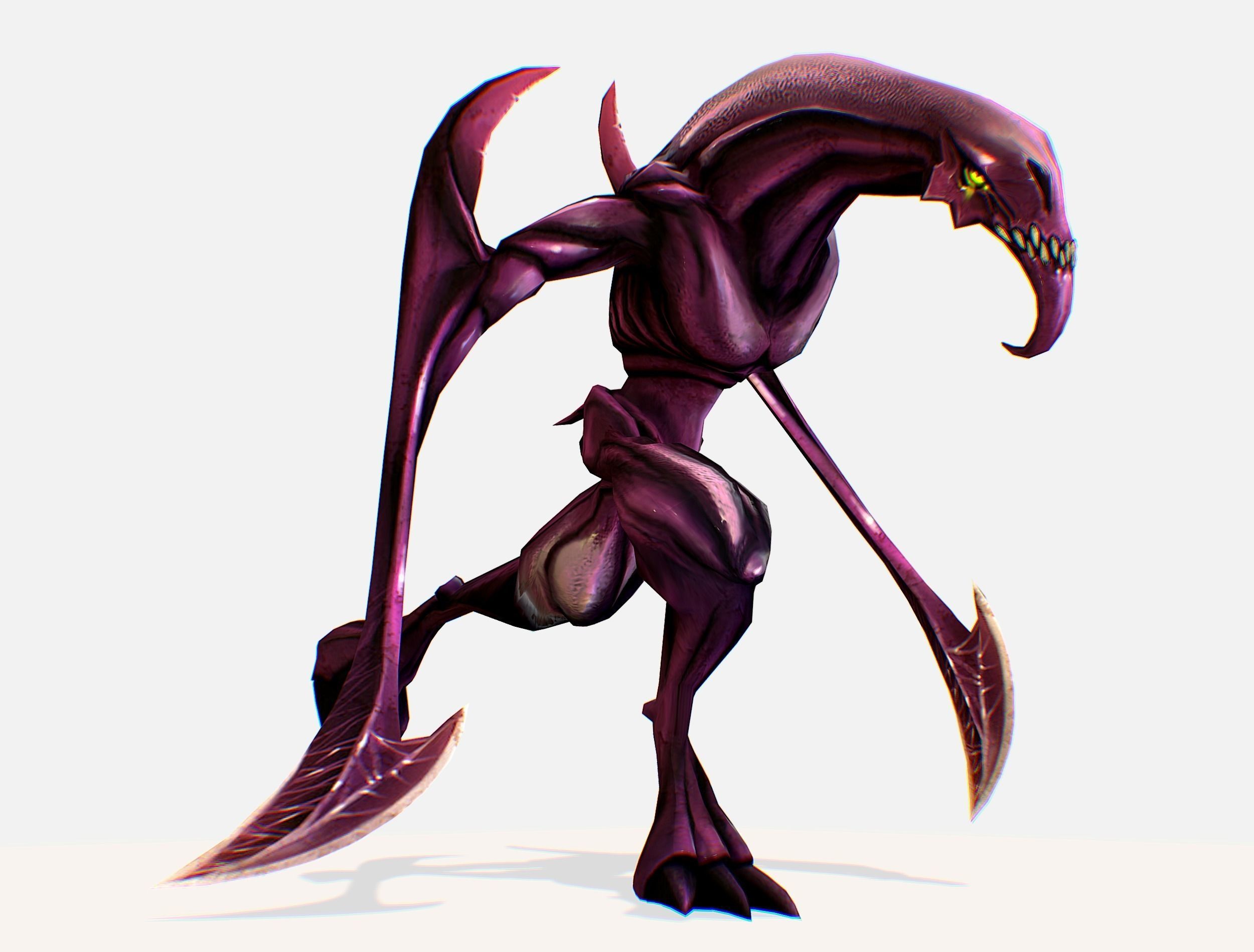 Animated Red Monster Goblin Troll Low-poly 3D model_22