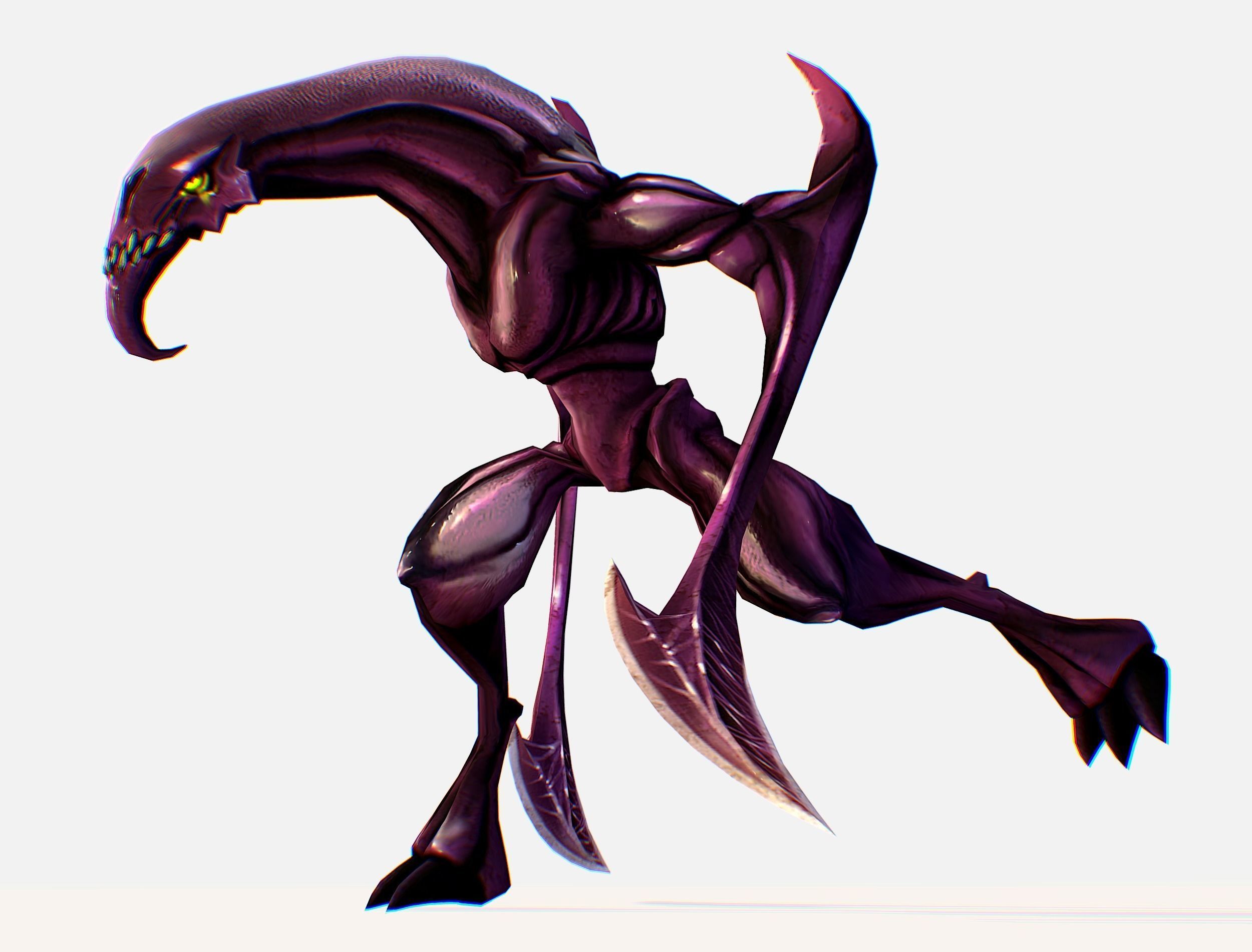 Animated Red Monster Goblin Troll Low-poly 3D model_32