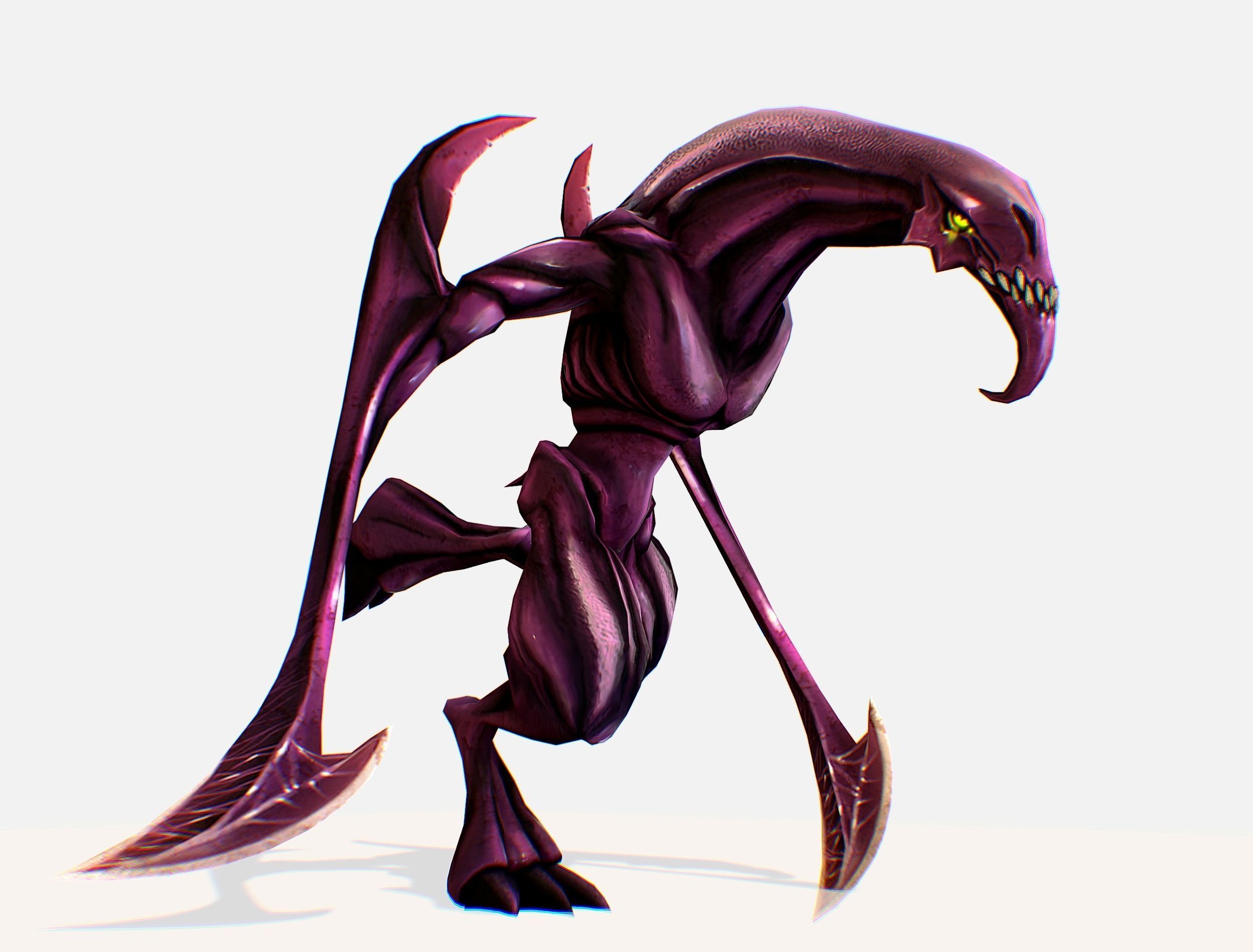 Animated Red Monster Goblin Troll Low-poly 3D model_13