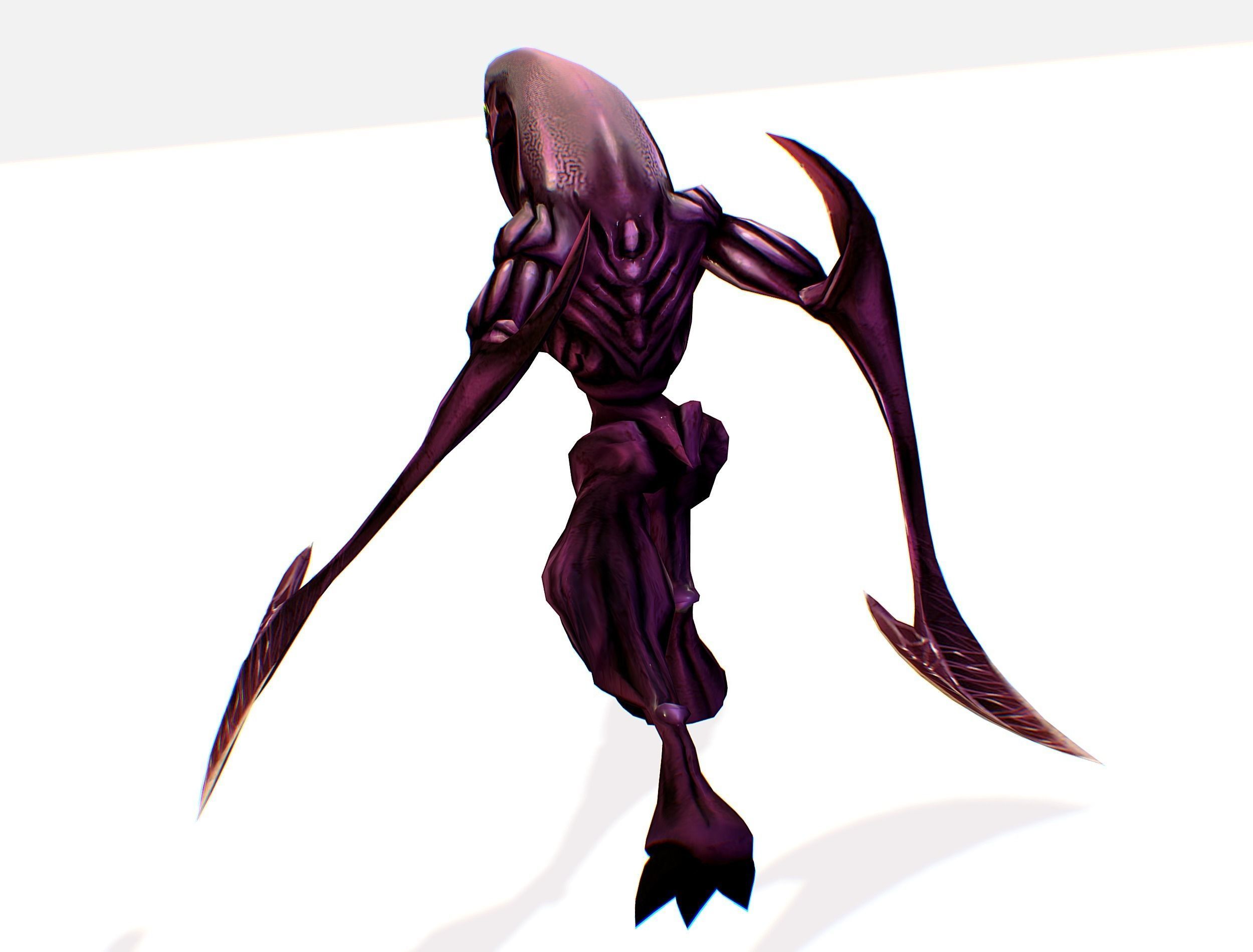 Animated Red Monster Goblin Troll Low-poly 3D model_48