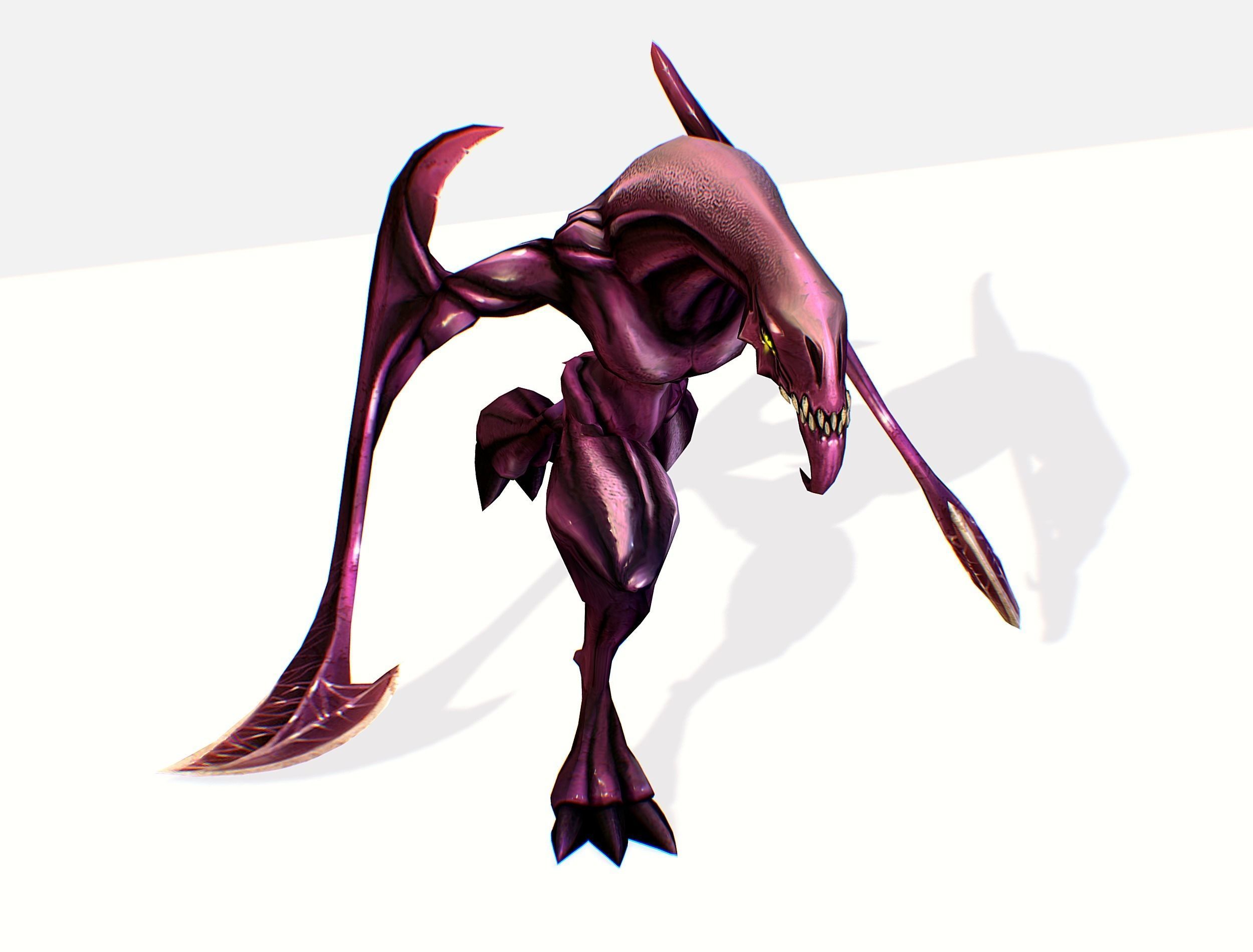 Animated Red Monster Goblin Troll Low-poly 3D model_44