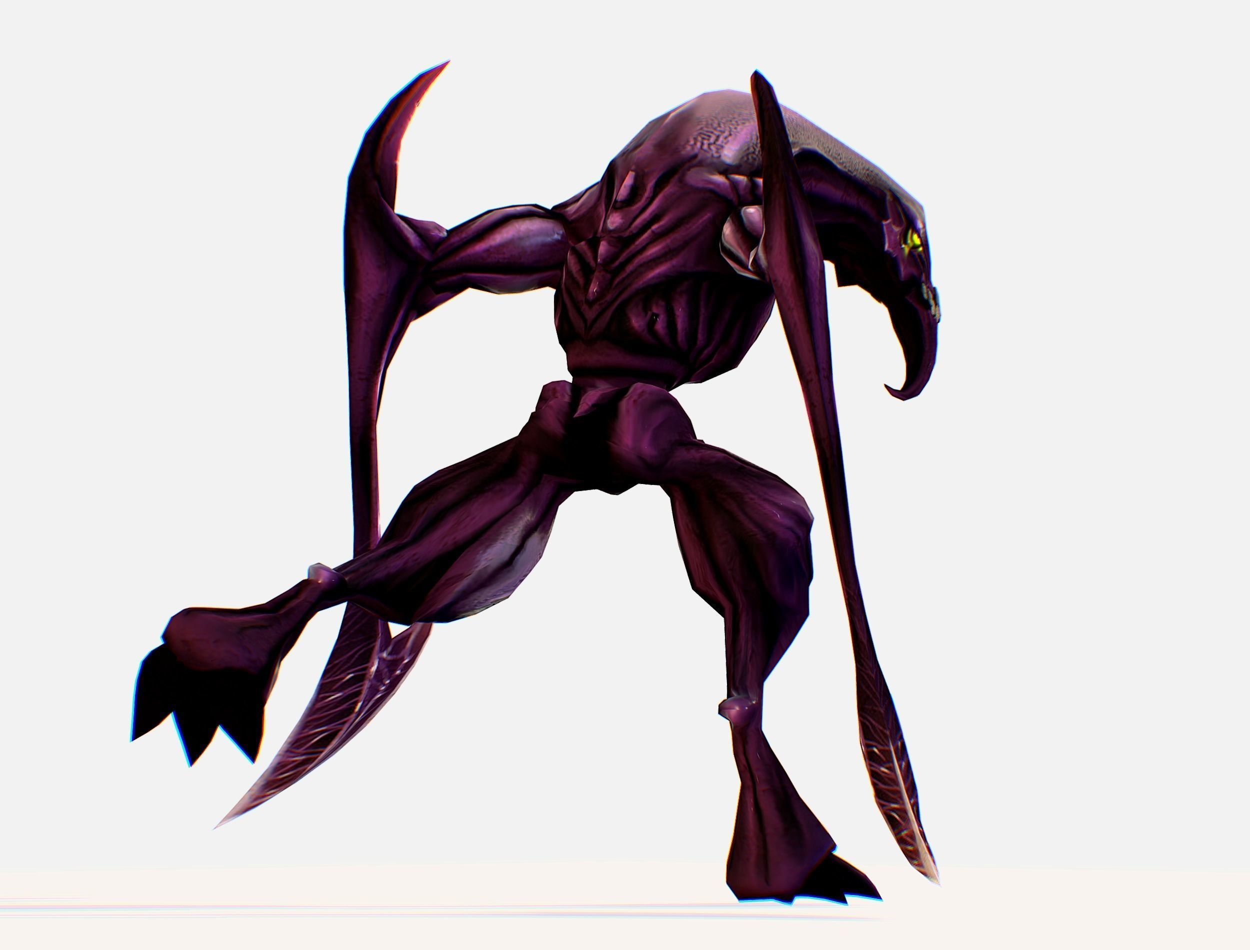 Animated Red Monster Goblin Troll Low-poly 3D model_26