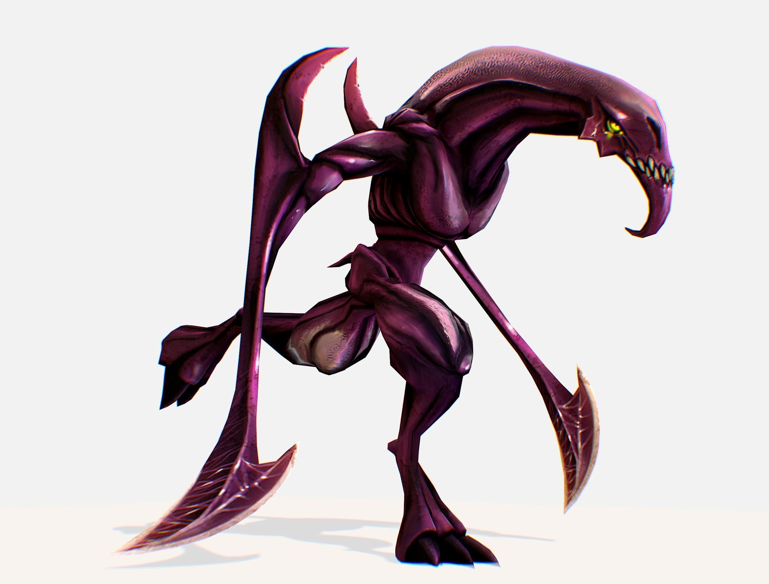 Animated Red Monster Goblin Troll Low-poly 3D model_8