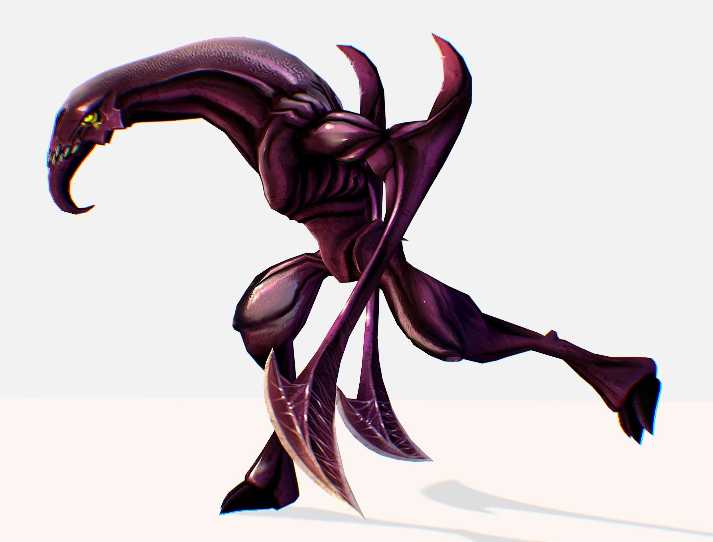 Animated Red Monster Goblin Troll Low-poly 3D model_40