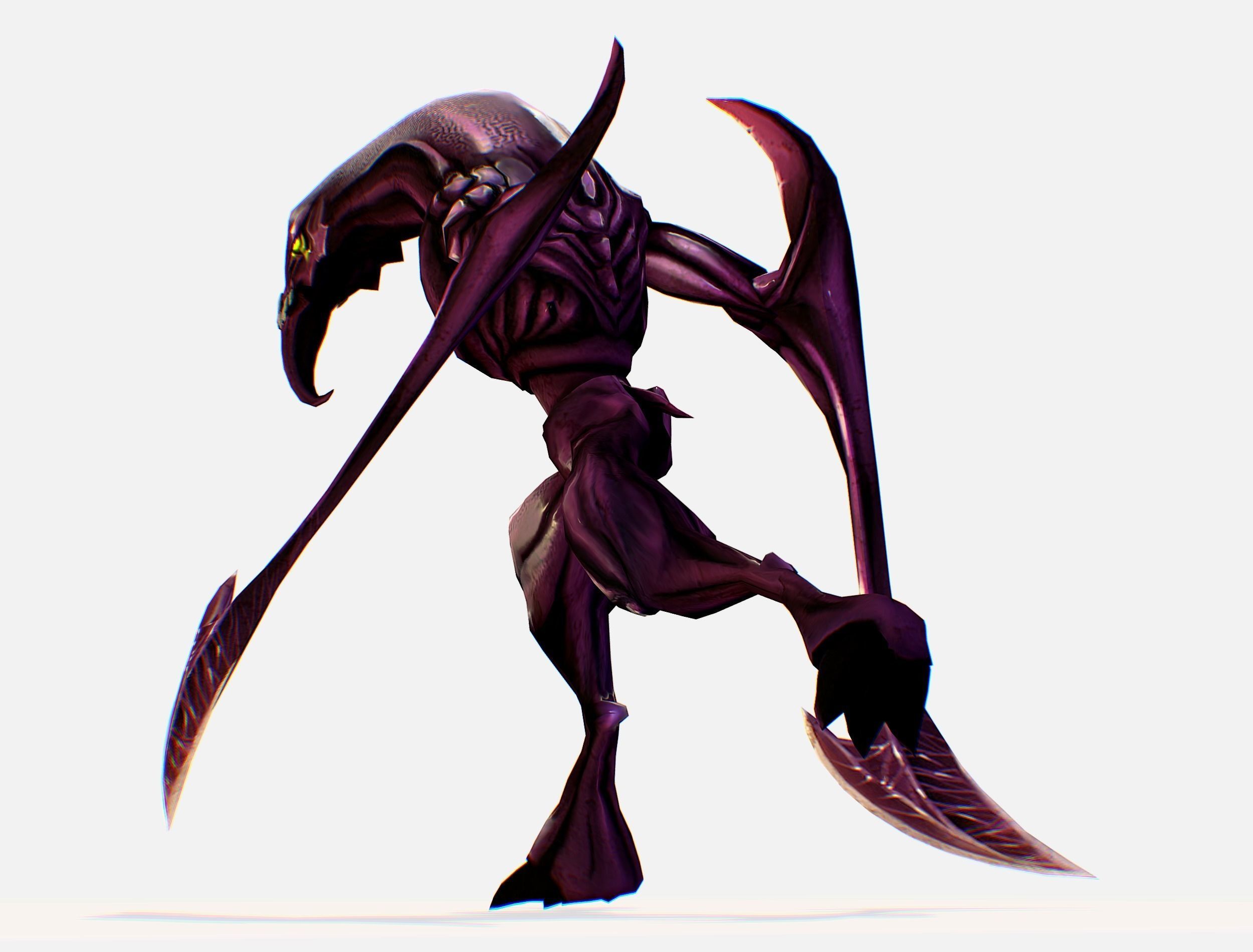 Animated Red Monster Goblin Troll Low-poly 3D model_29