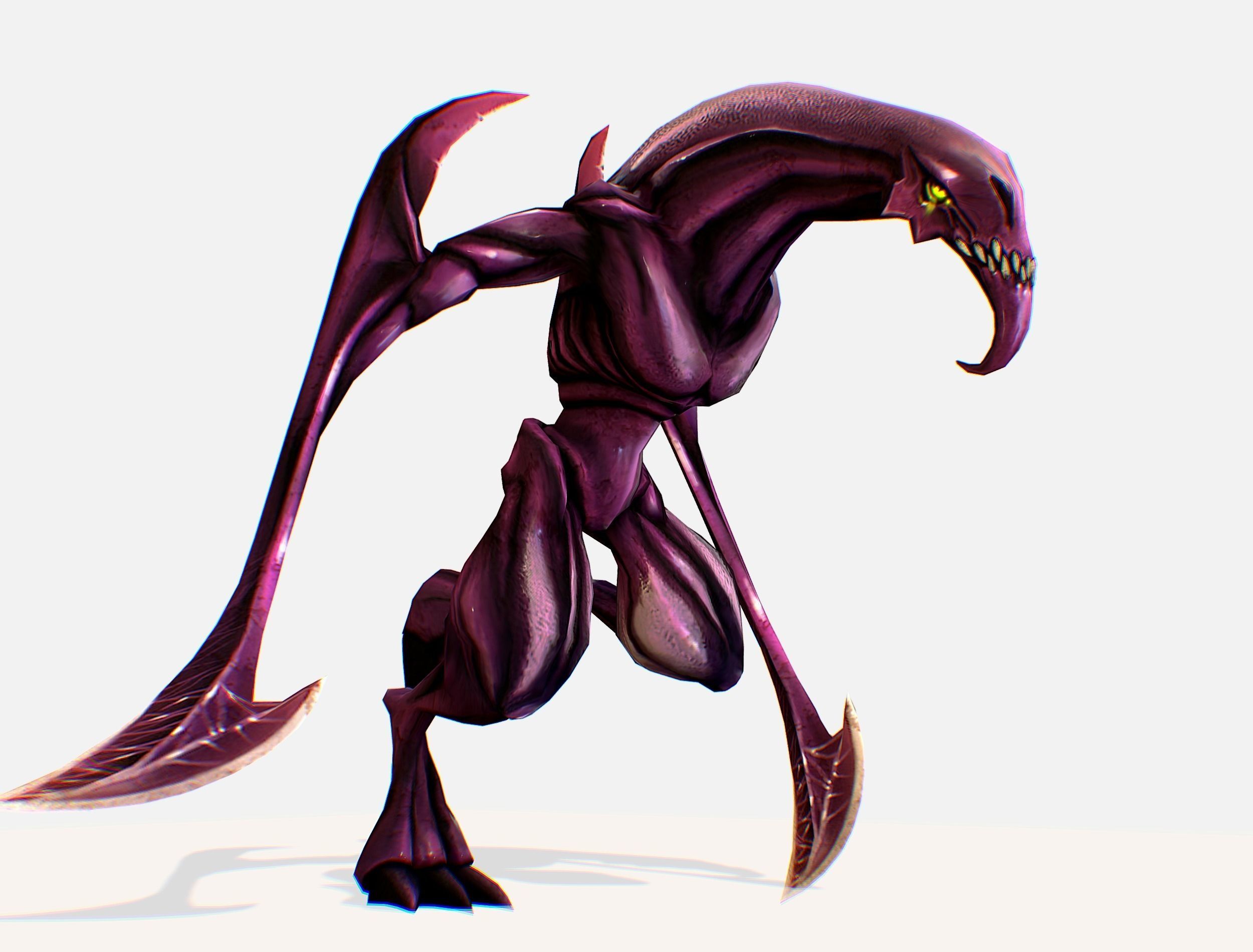 Animated Red Monster Goblin Troll Low-poly 3D model_15