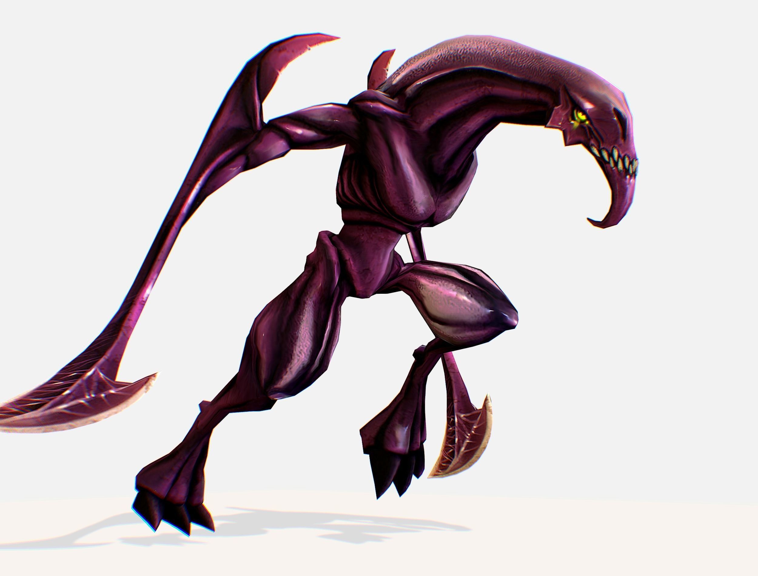 Animated Red Monster Goblin Troll Low-poly 3D model_18