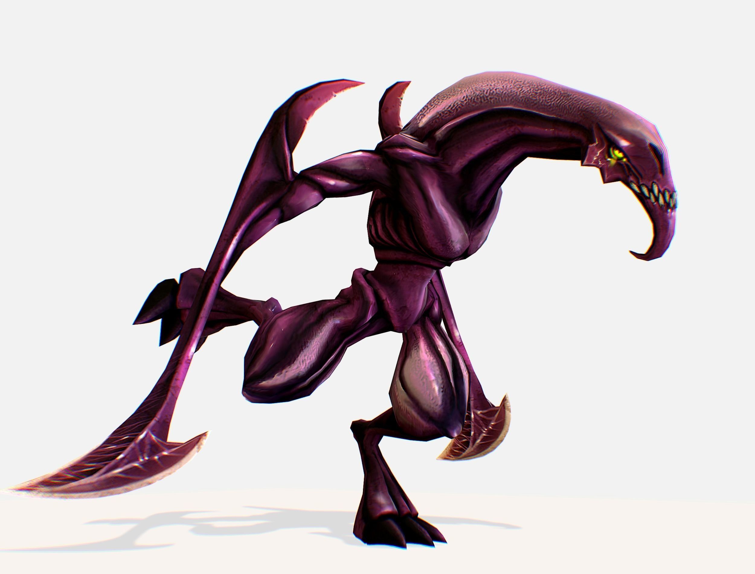 Animated Red Monster Goblin Troll Low-poly 3D model_1