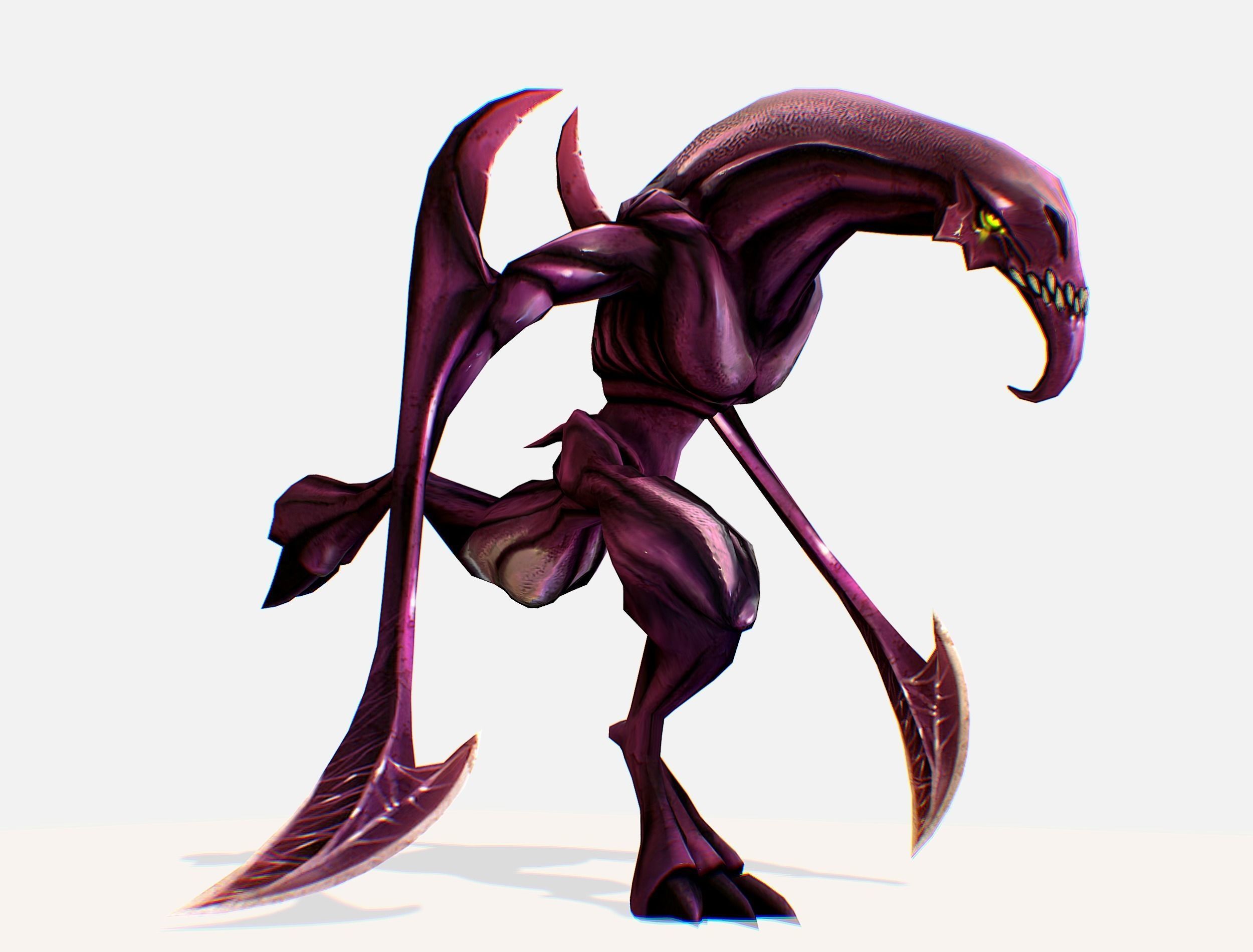 Animated Red Monster Goblin Troll Low-poly 3D model_9