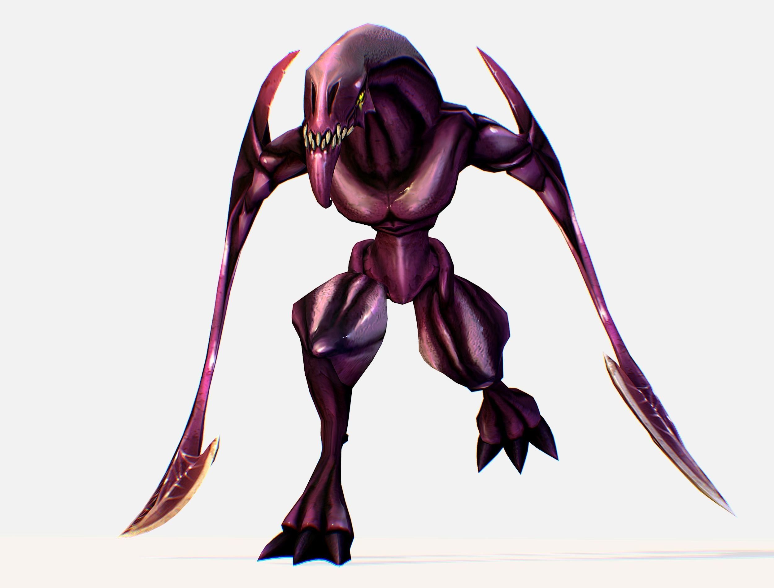 Animated Red Monster Goblin Troll Low-poly 3D model_34