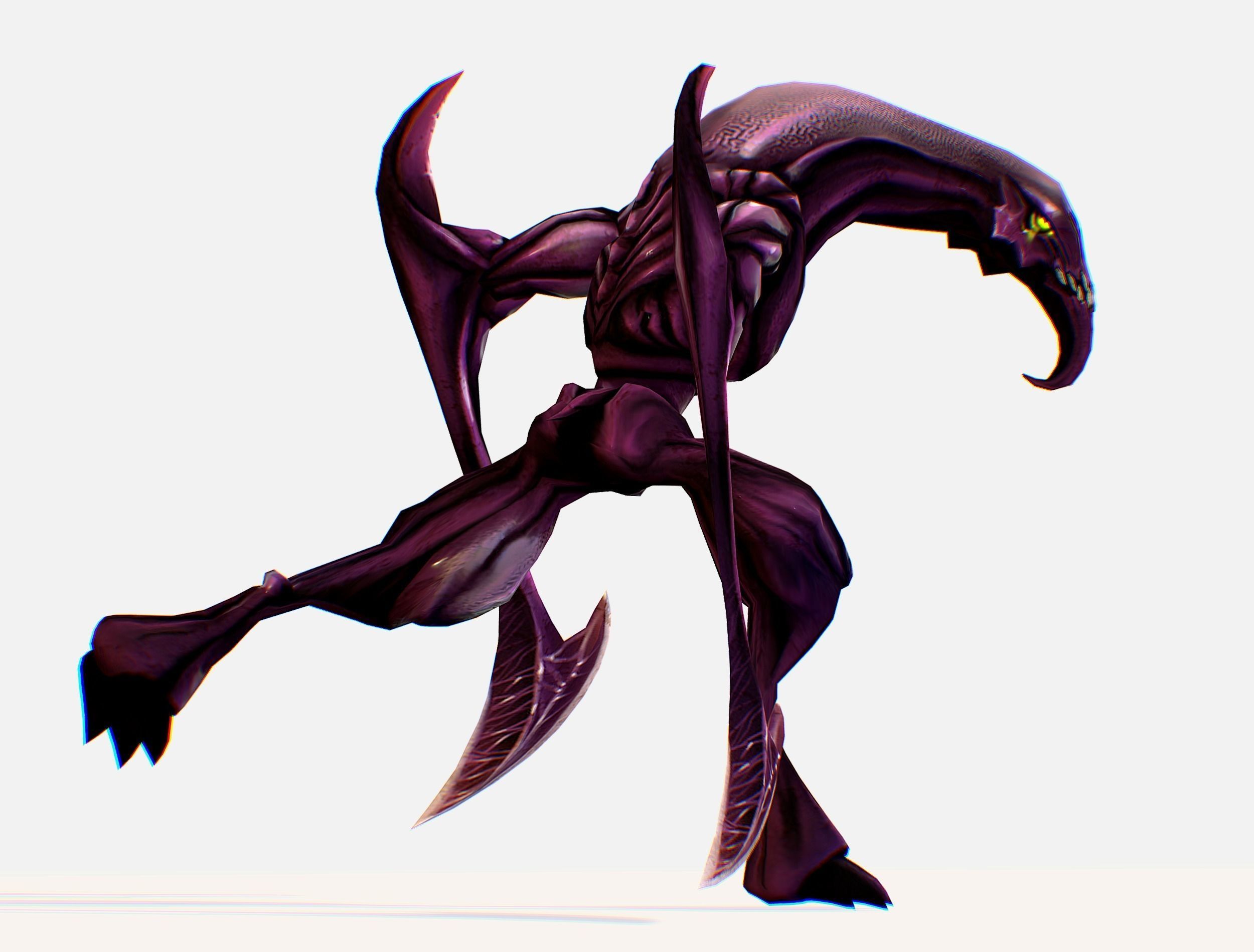 Animated Red Monster Goblin Troll Low-poly 3D model_25