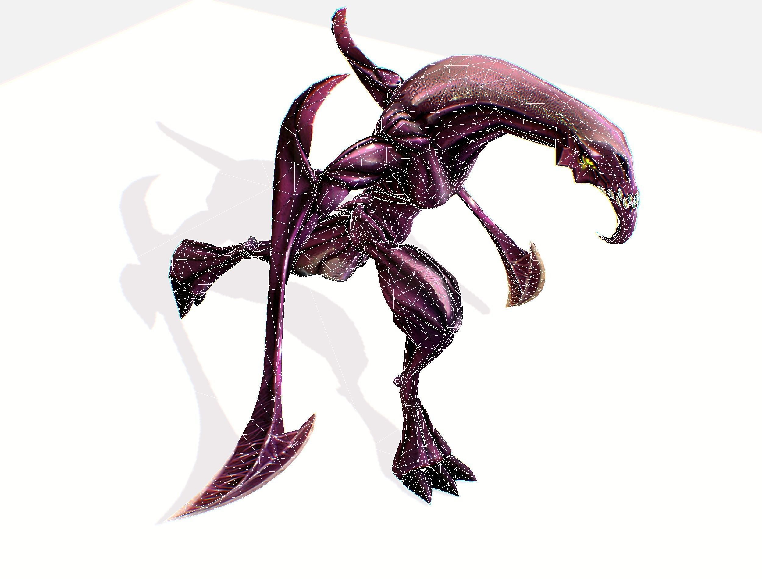 Animated Red Monster Goblin Troll Low-poly 3D model_50