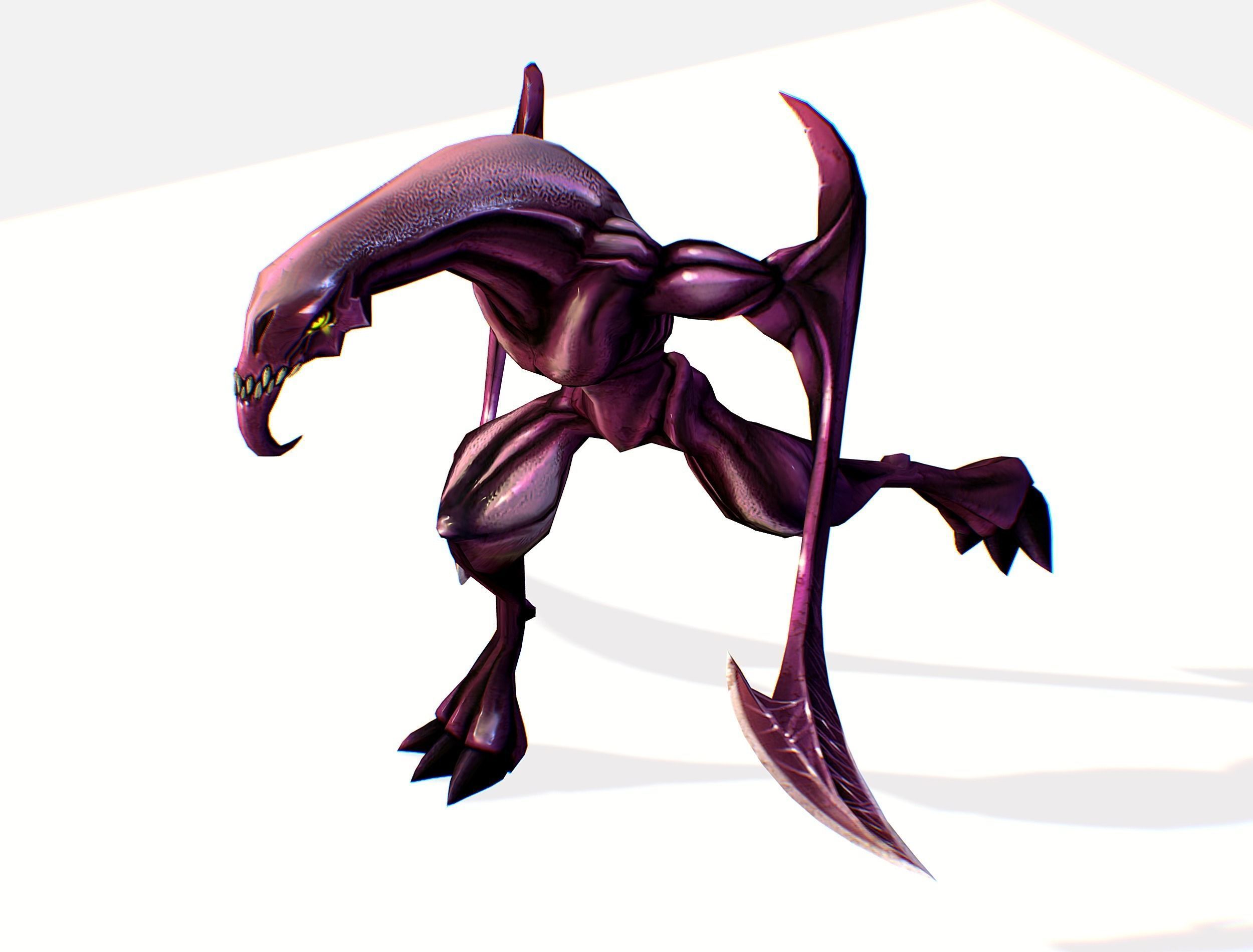 Animated Red Monster Goblin Troll Low-poly 3D model_46