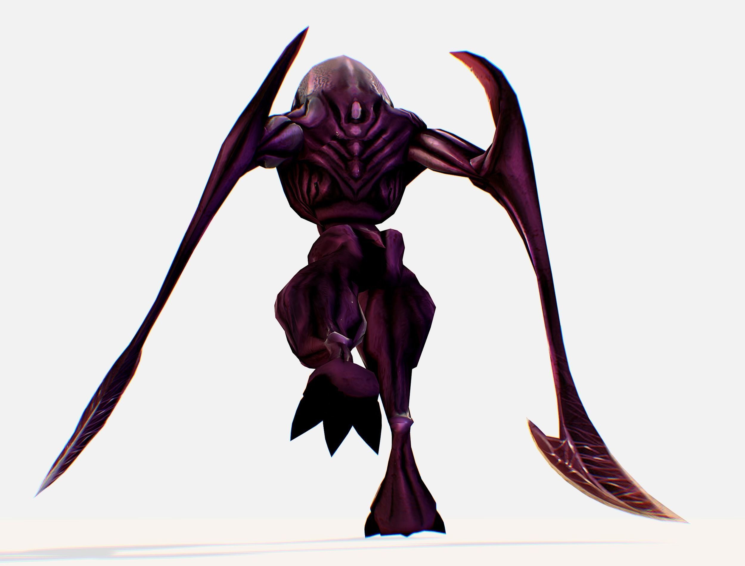 Animated Red Monster Goblin Troll Low-poly 3D model_28