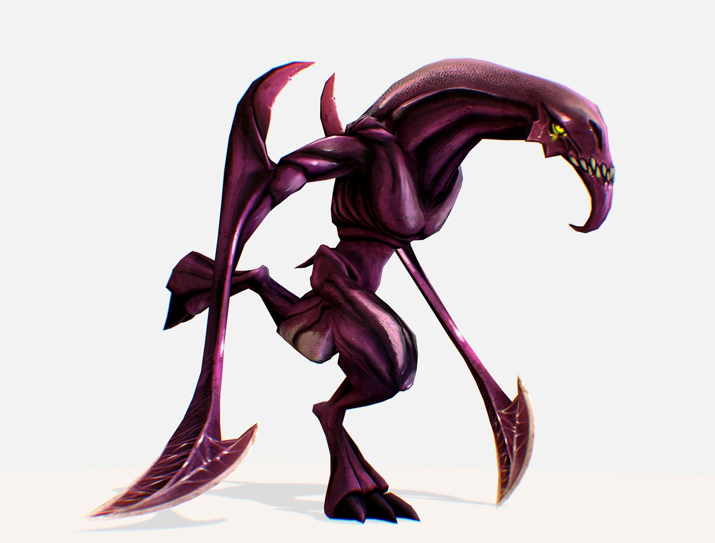 Animated Red Monster Goblin Troll Low-poly 3D model_11