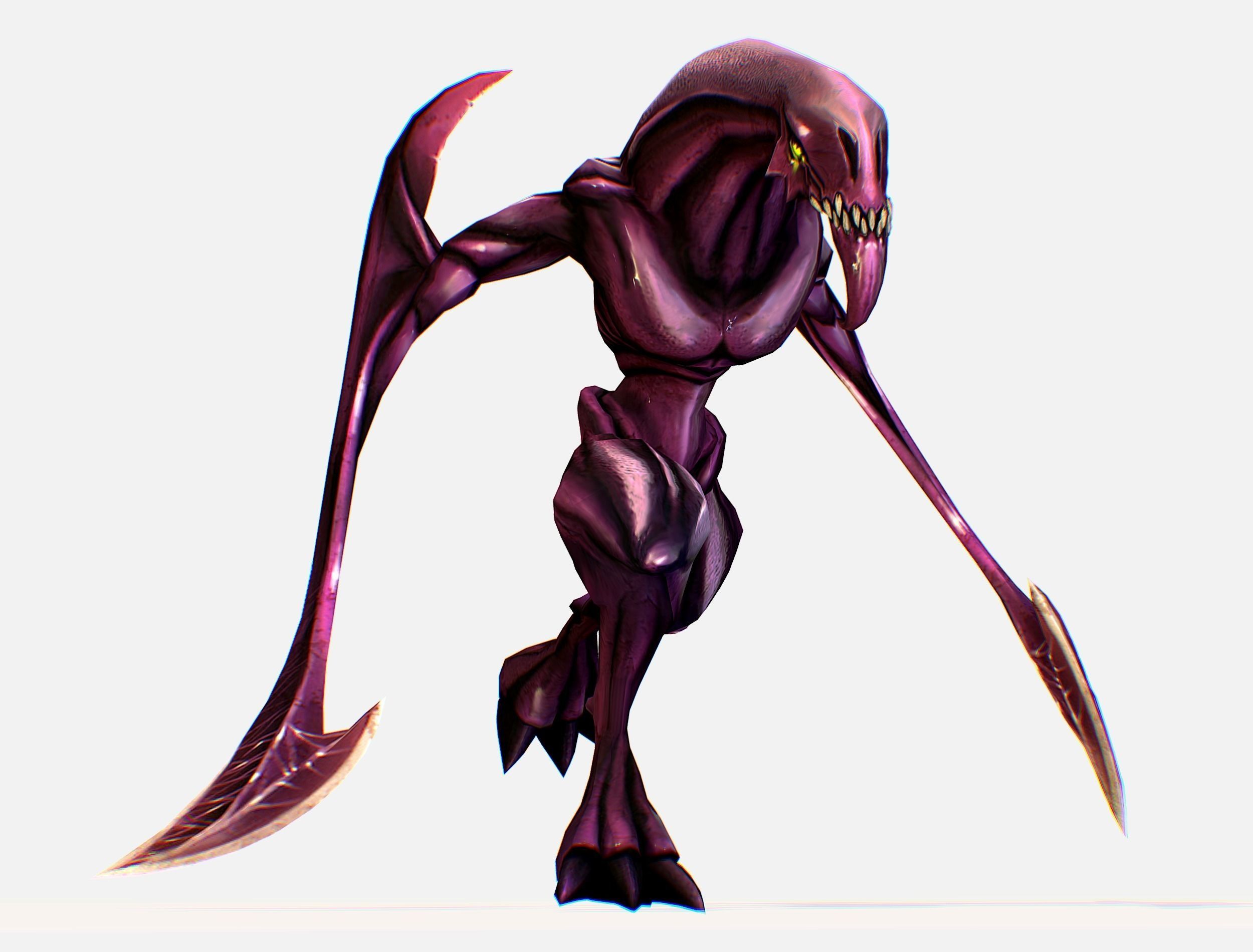 Animated Red Monster Goblin Troll Low-poly 3D model_36