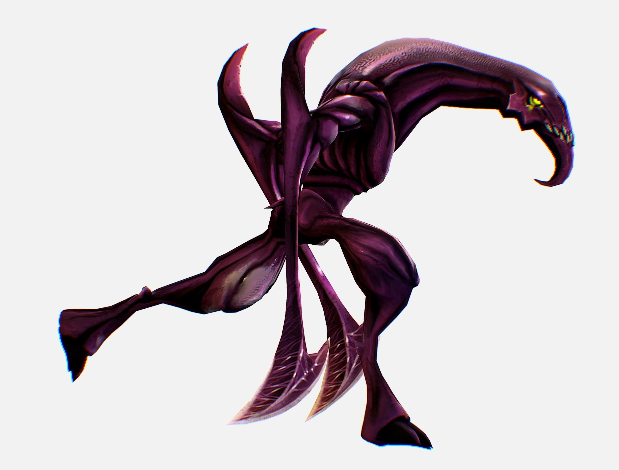 Animated Red Monster Goblin Troll Low-poly 3D model_38