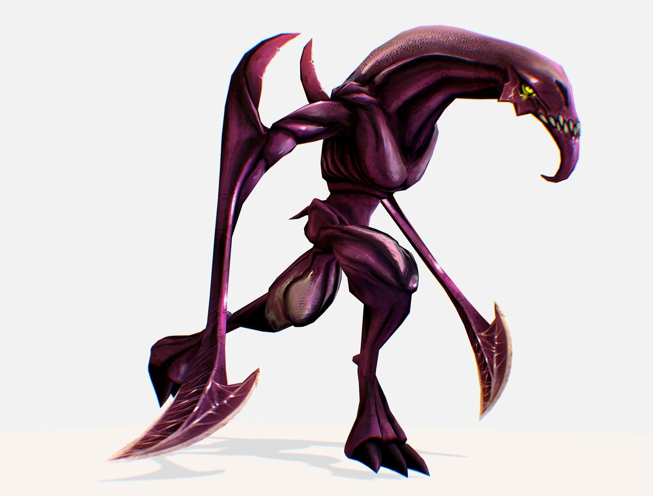 Animated Red Monster Goblin Troll Low-poly 3D model_7