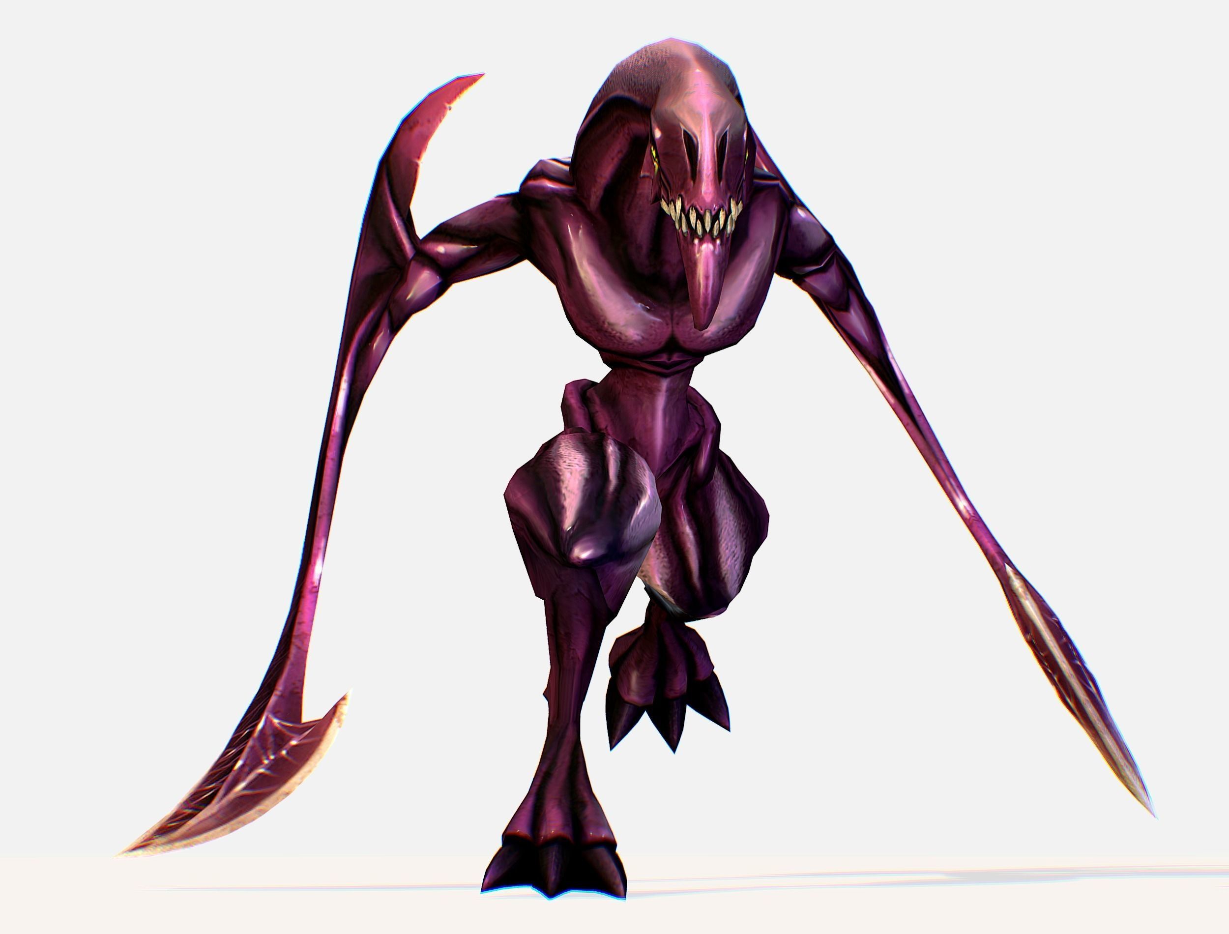 Animated Red Monster Goblin Troll Low-poly 3D model_35