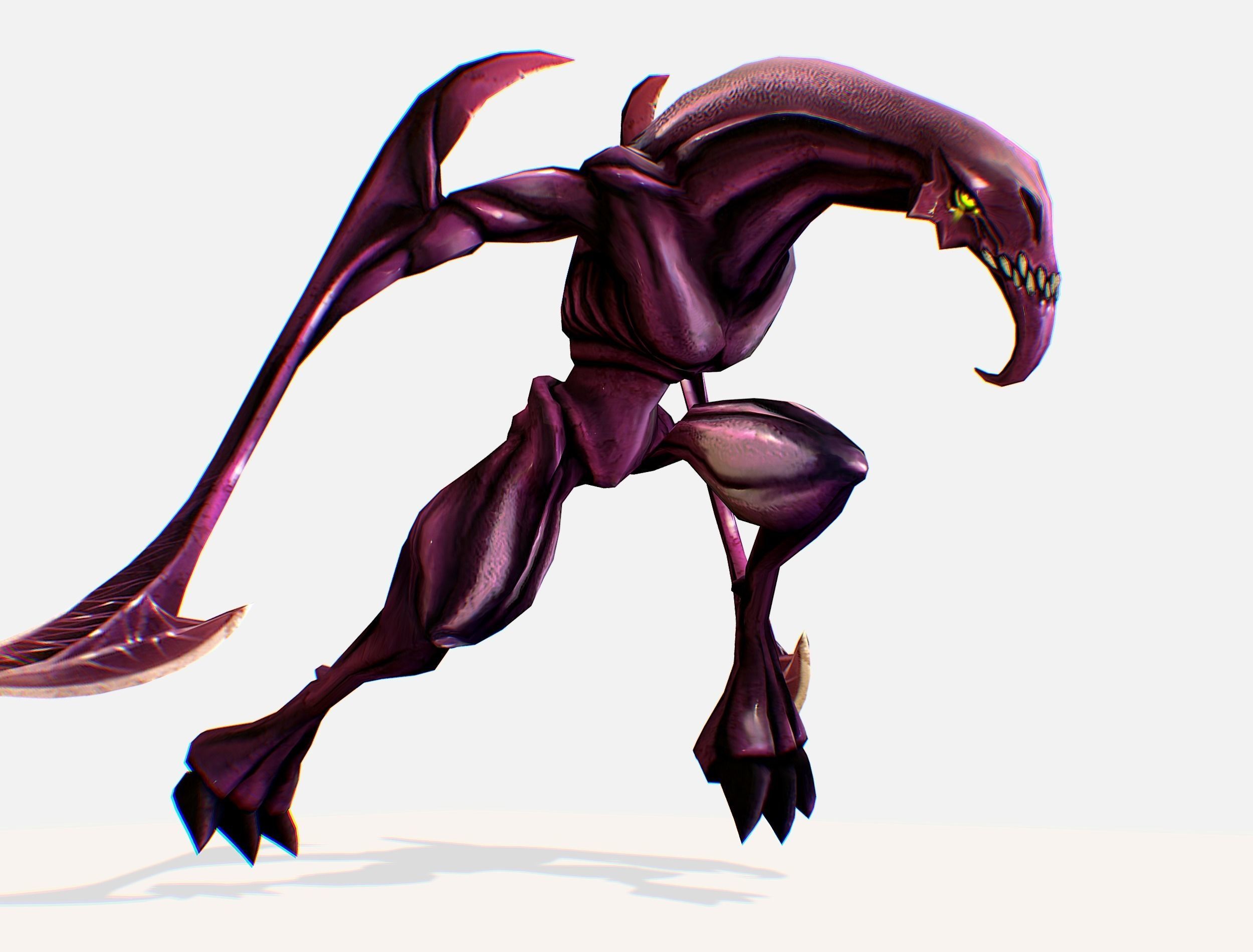 Animated Red Monster Goblin Troll Low-poly 3D model_19