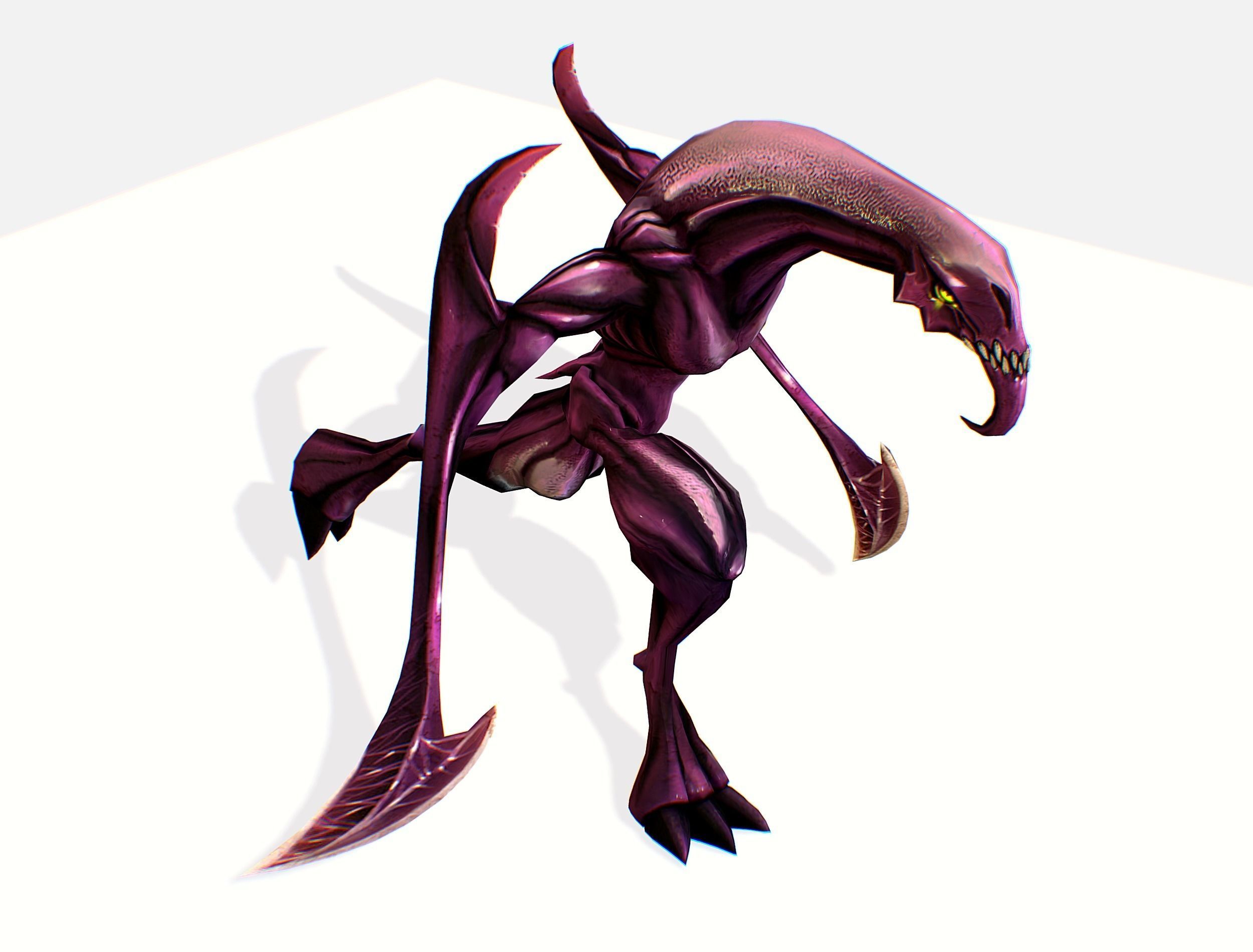 Animated Red Monster Goblin Troll Low-poly 3D model_43