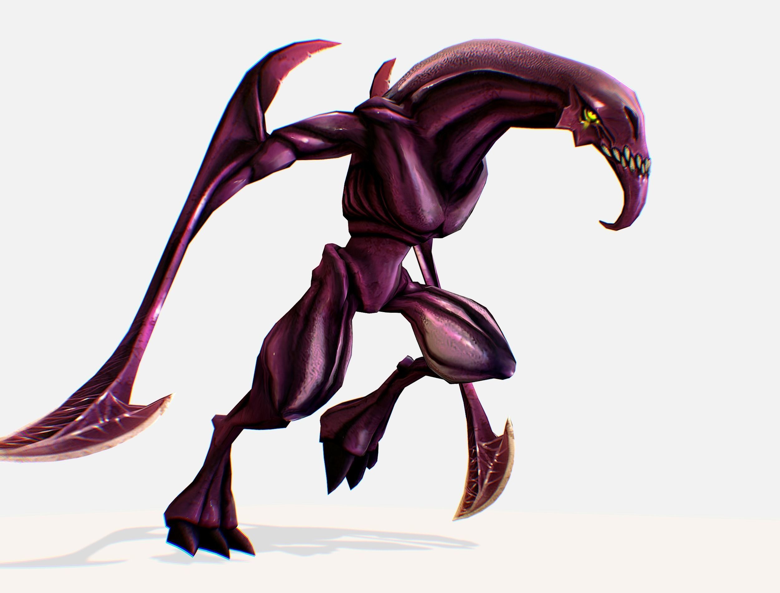 Animated Red Monster Goblin Troll Low-poly 3D model_17