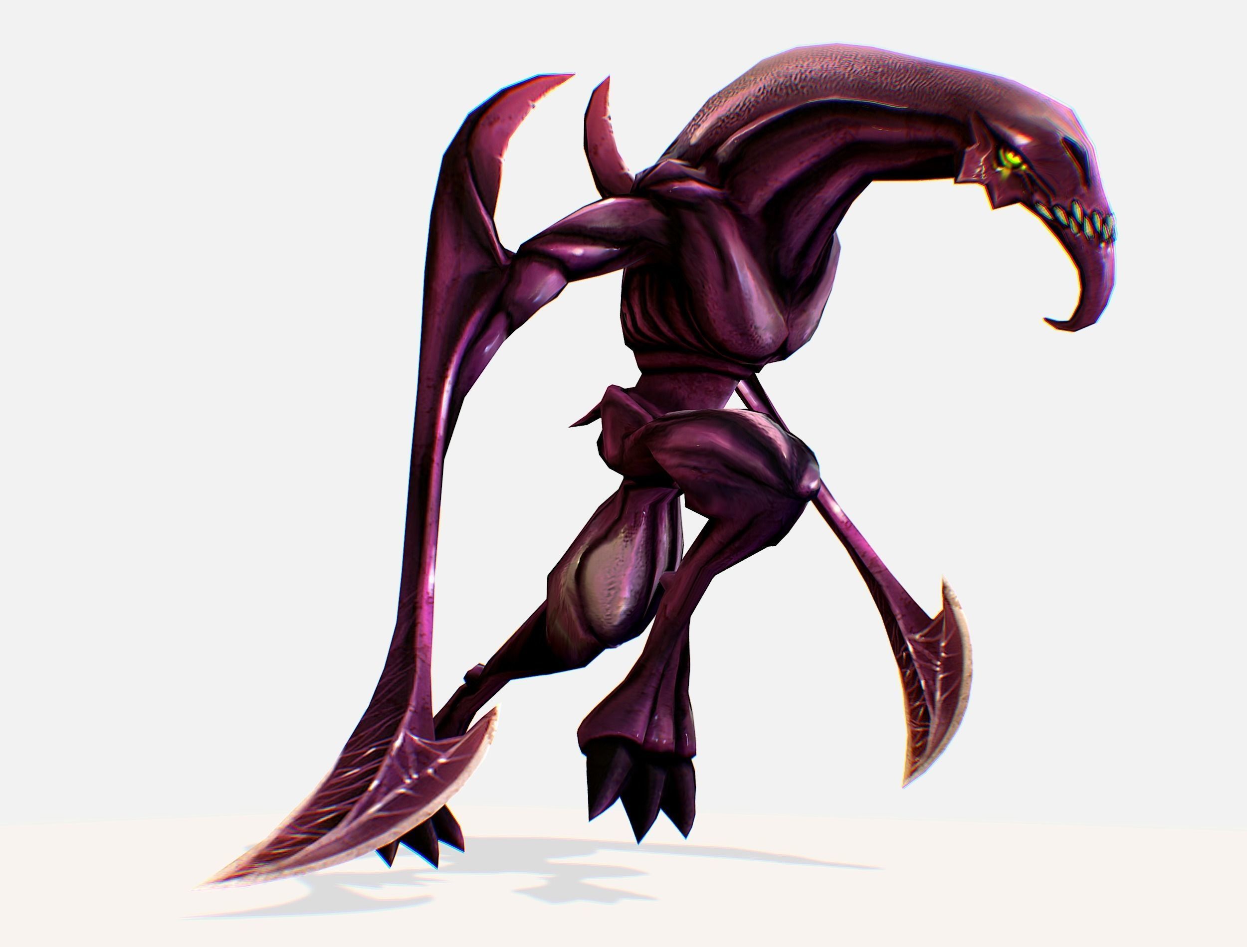 Animated Red Monster Goblin Troll Low-poly 3D model_5