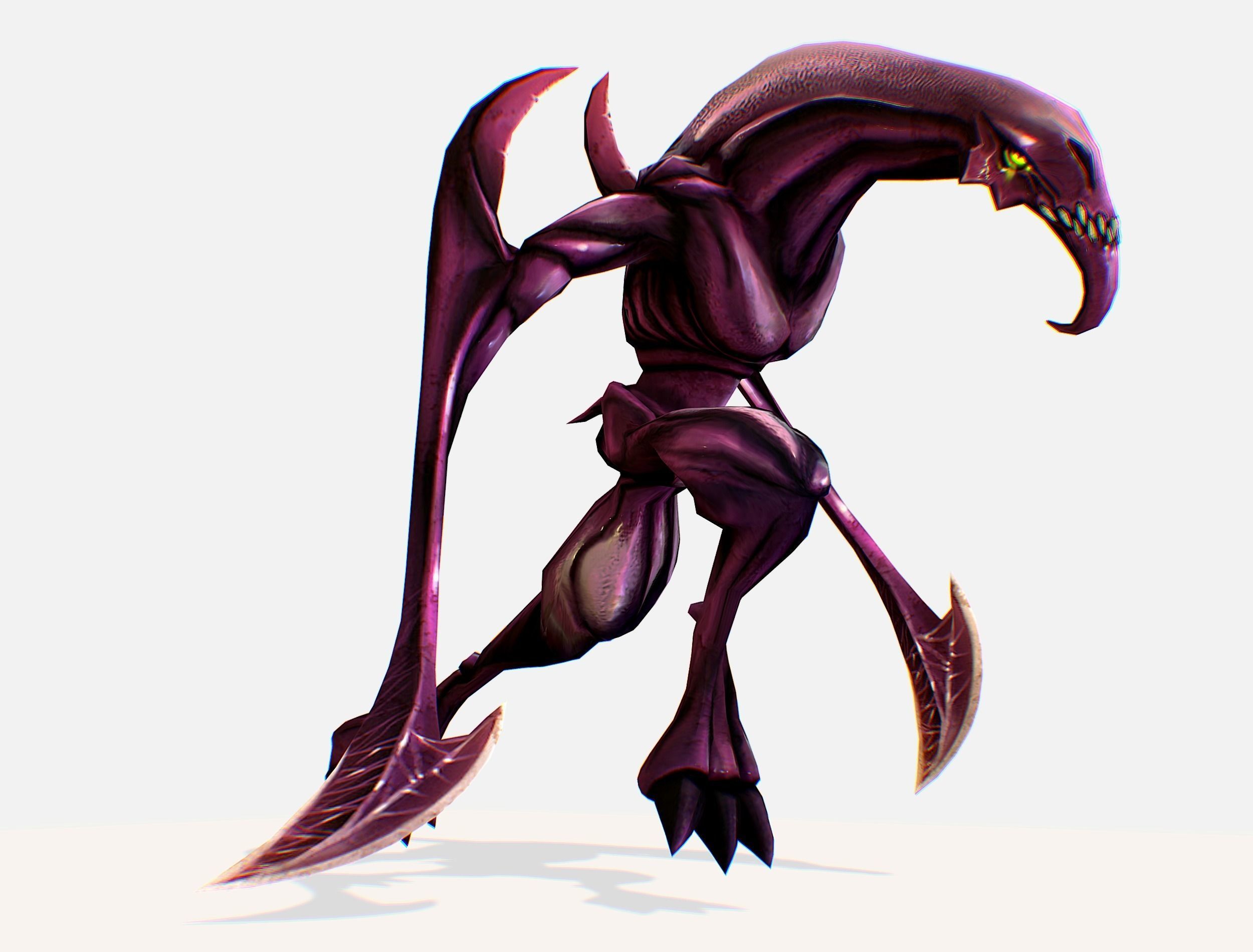 Animated Red Monster Goblin Troll Low-poly 3D model_6