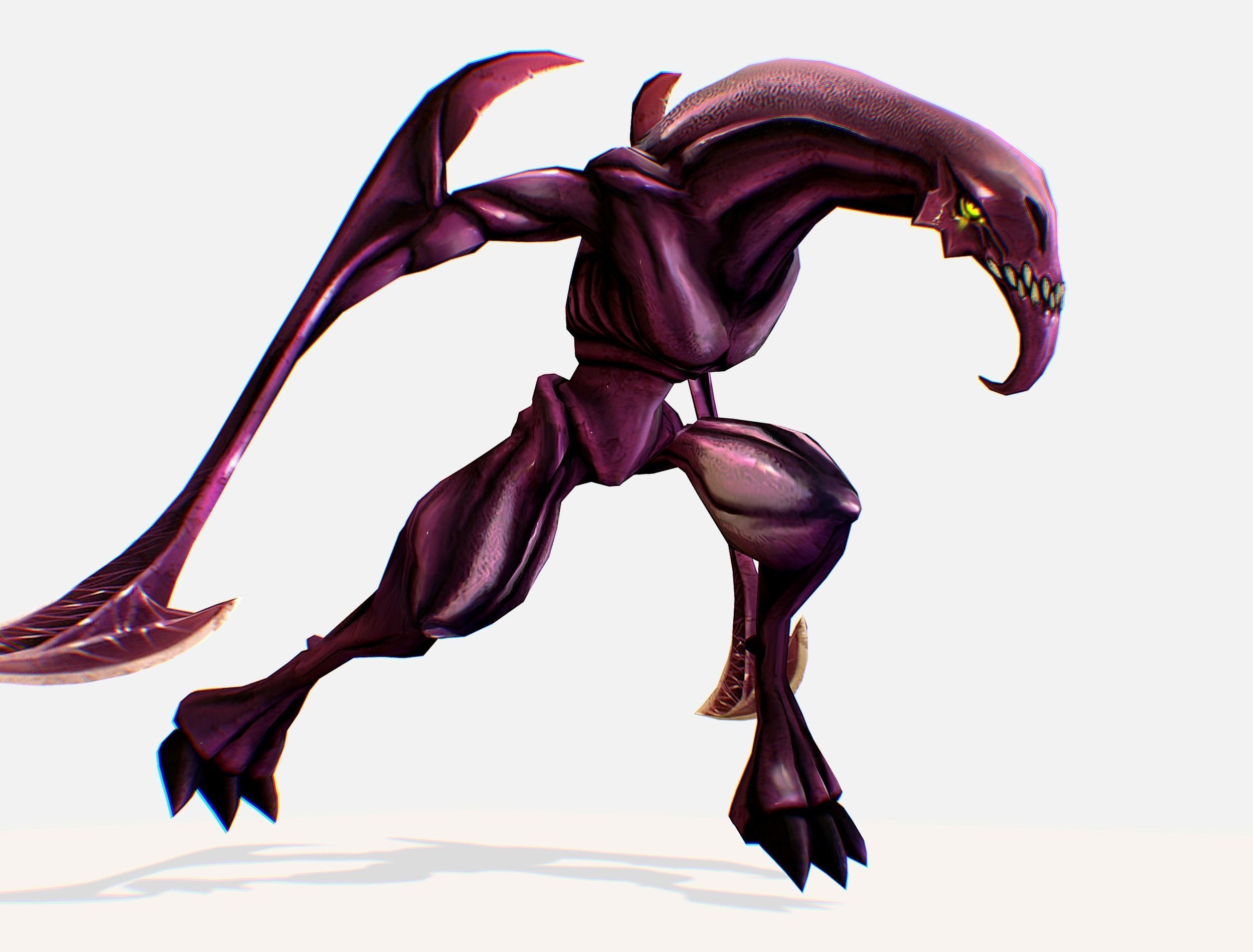 Animated Red Monster Goblin Troll Low-poly 3D model_20