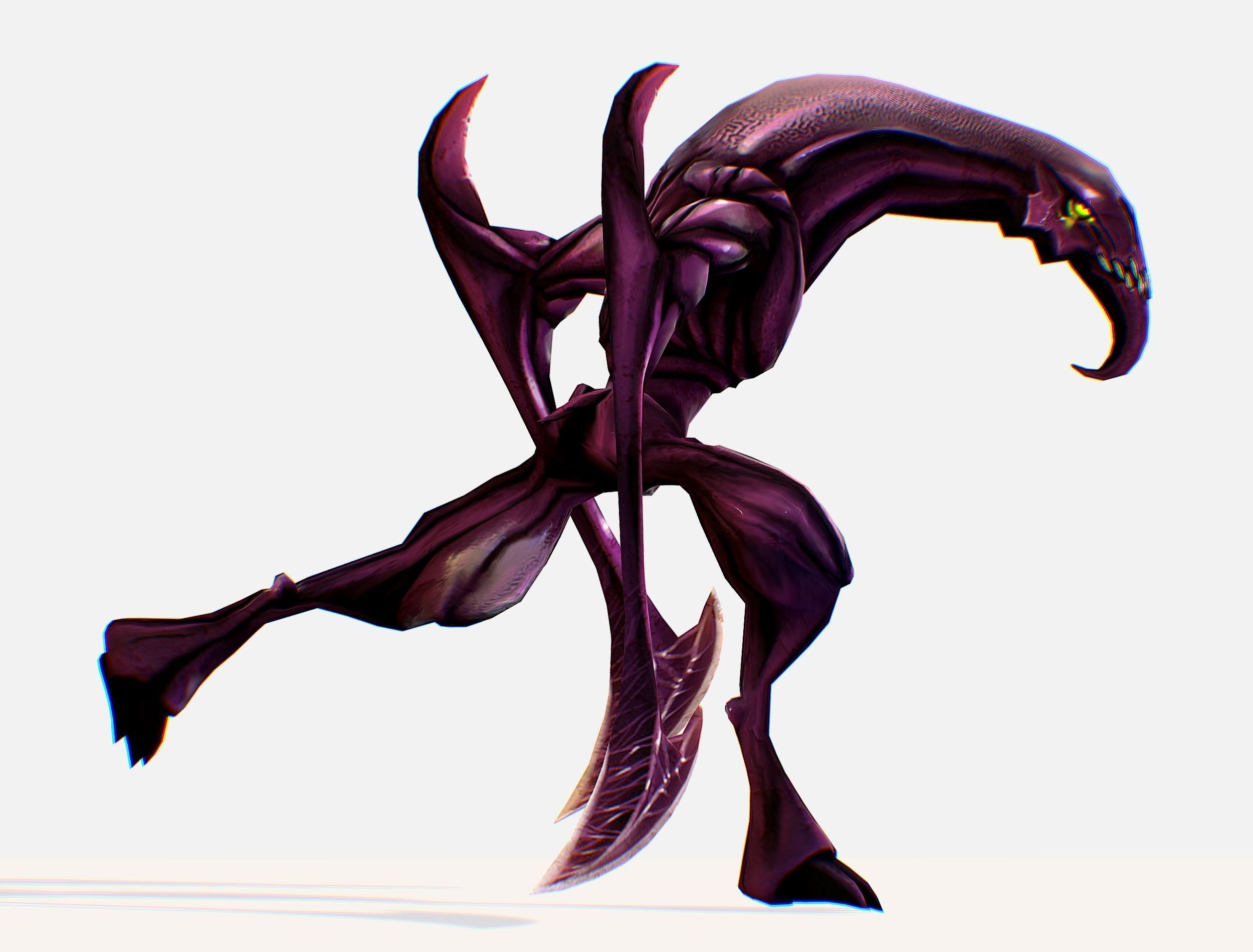 Animated Red Monster Goblin Troll Low-poly 3D model_24