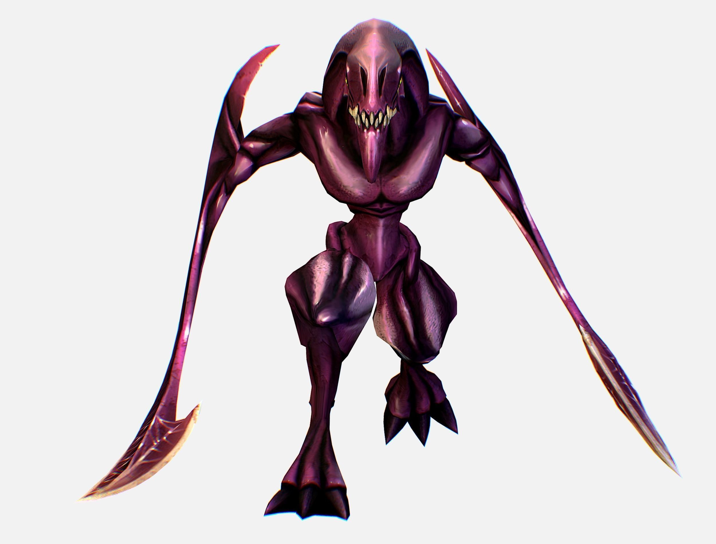 Animated Red Monster Goblin Troll Low-poly 3D model_37