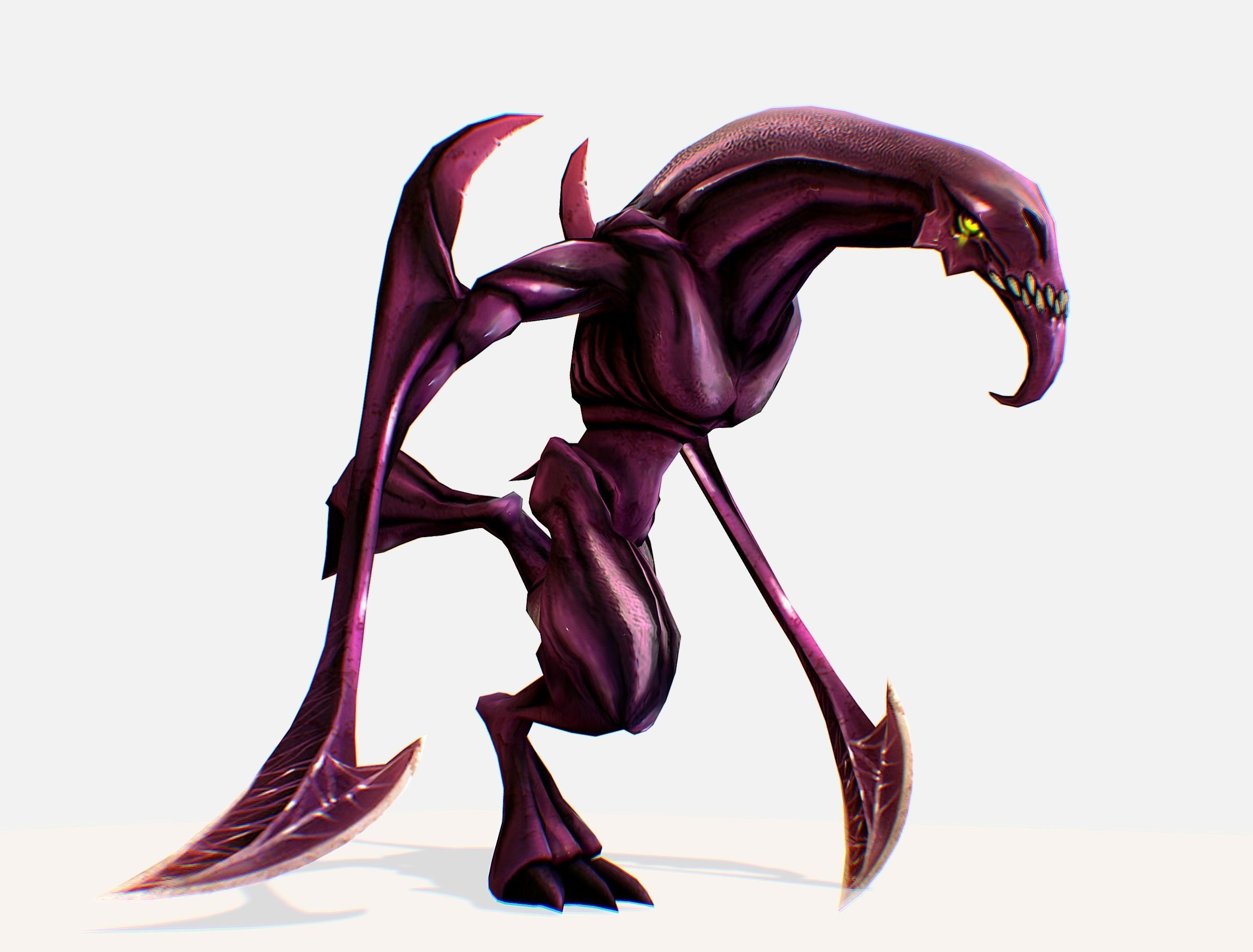 Animated Red Monster Goblin Troll Low-poly 3D model_12