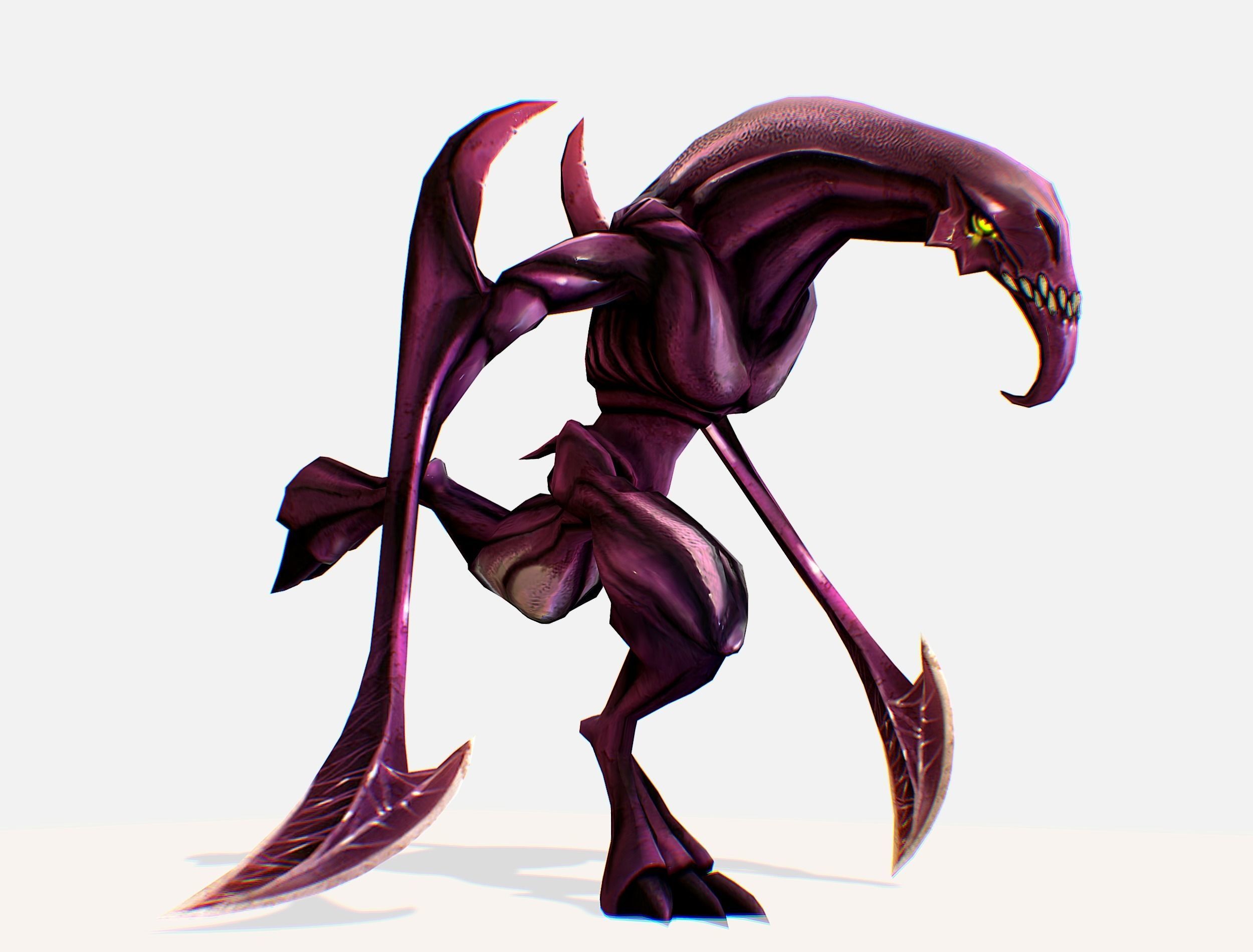 Animated Red Monster Goblin Troll Low-poly 3D model_10