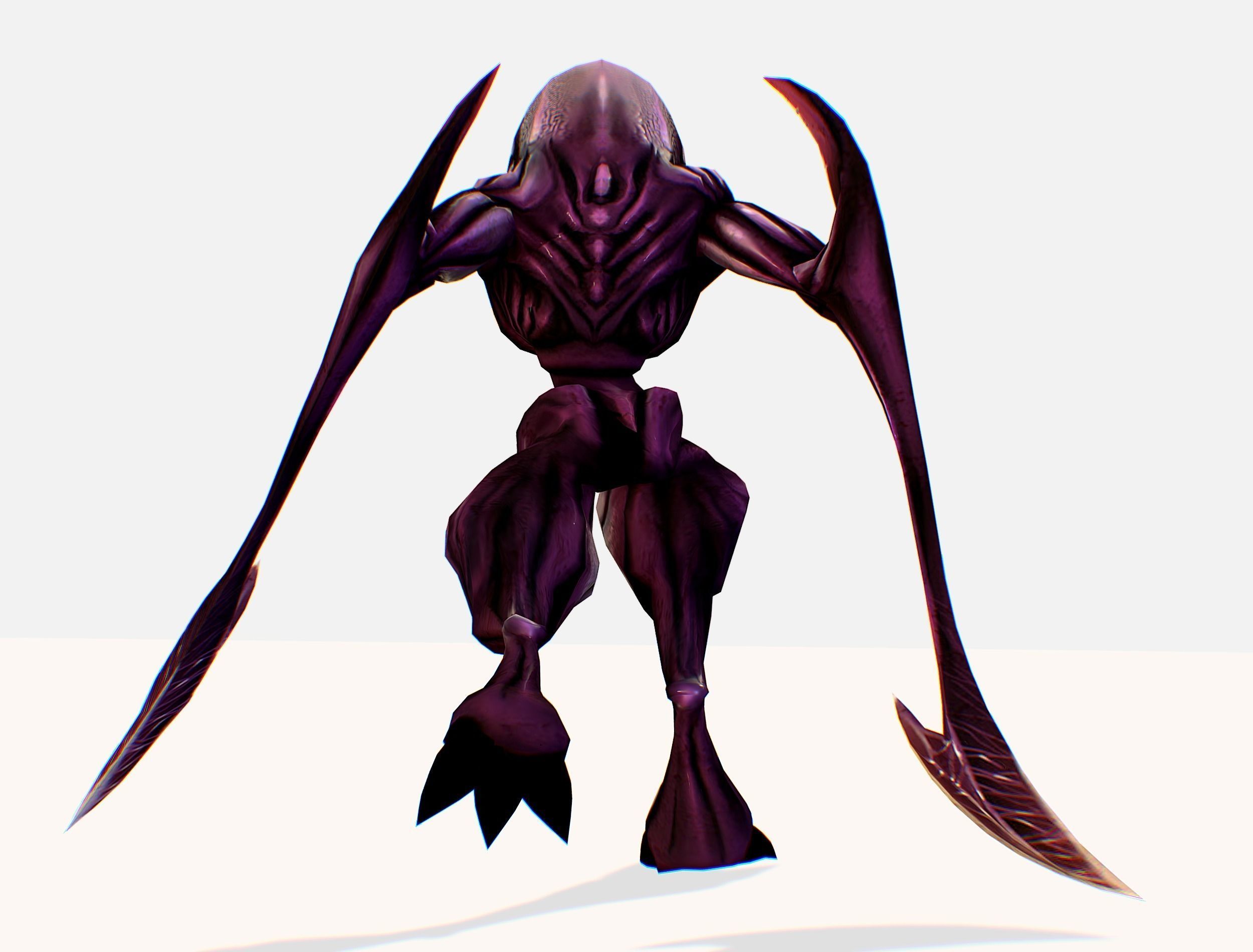 Animated Red Monster Goblin Troll Low-poly 3D model_39