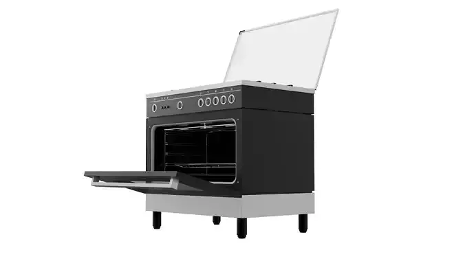 FreeStanding Cooker Low-poly 3D model
