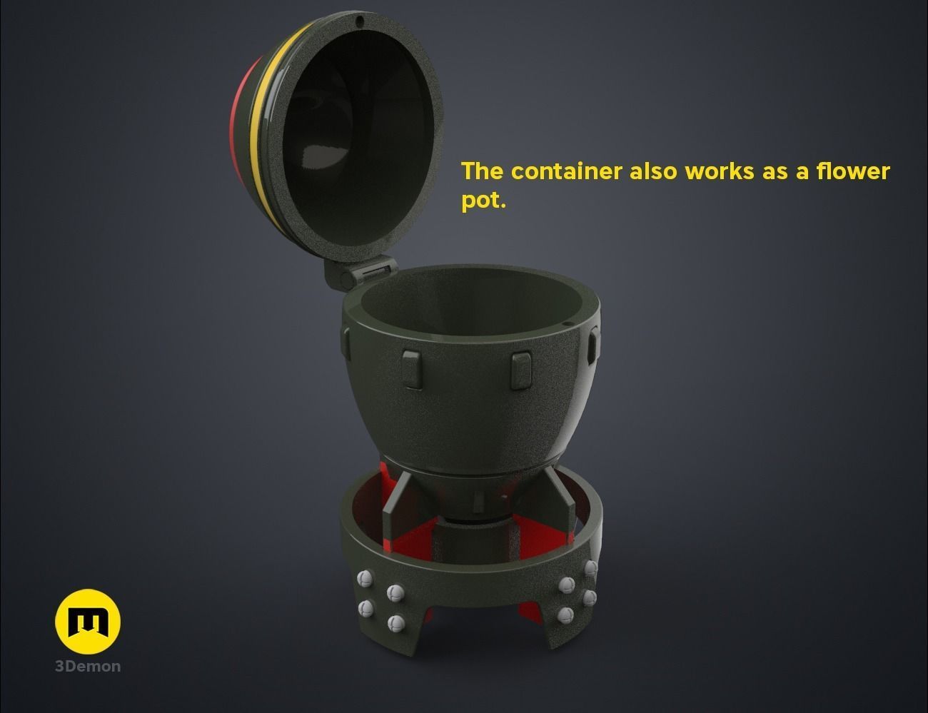 Fallout Mini Nuke Container 3D print model_3