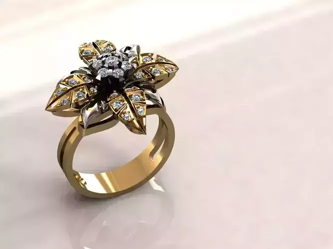 Ring Flower 6 3D print model