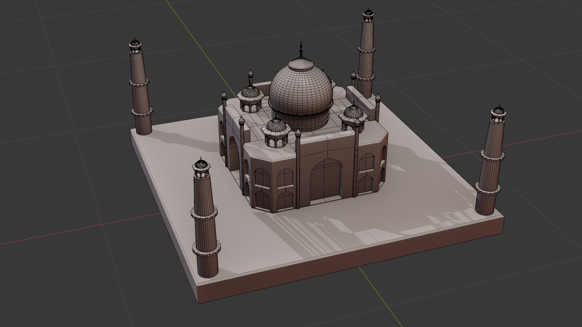 3D Printable Taj Mahal Model - Iconic Architectural Masterpiece 3D print model_3