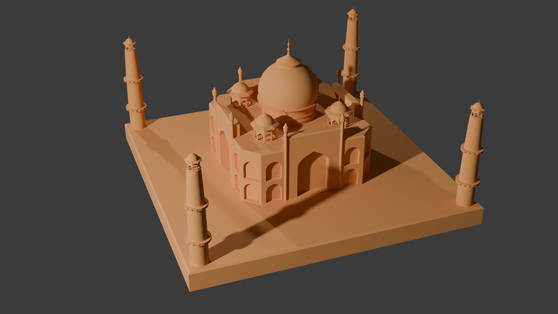 3D Printable Taj Mahal Model - Iconic Architectural Masterpiece 3D print model_1