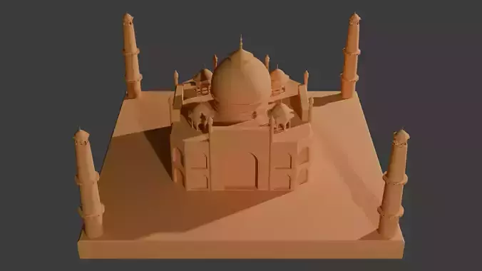 3D Printable Taj Mahal Model - Iconic Architectural Masterpiece 3D print model