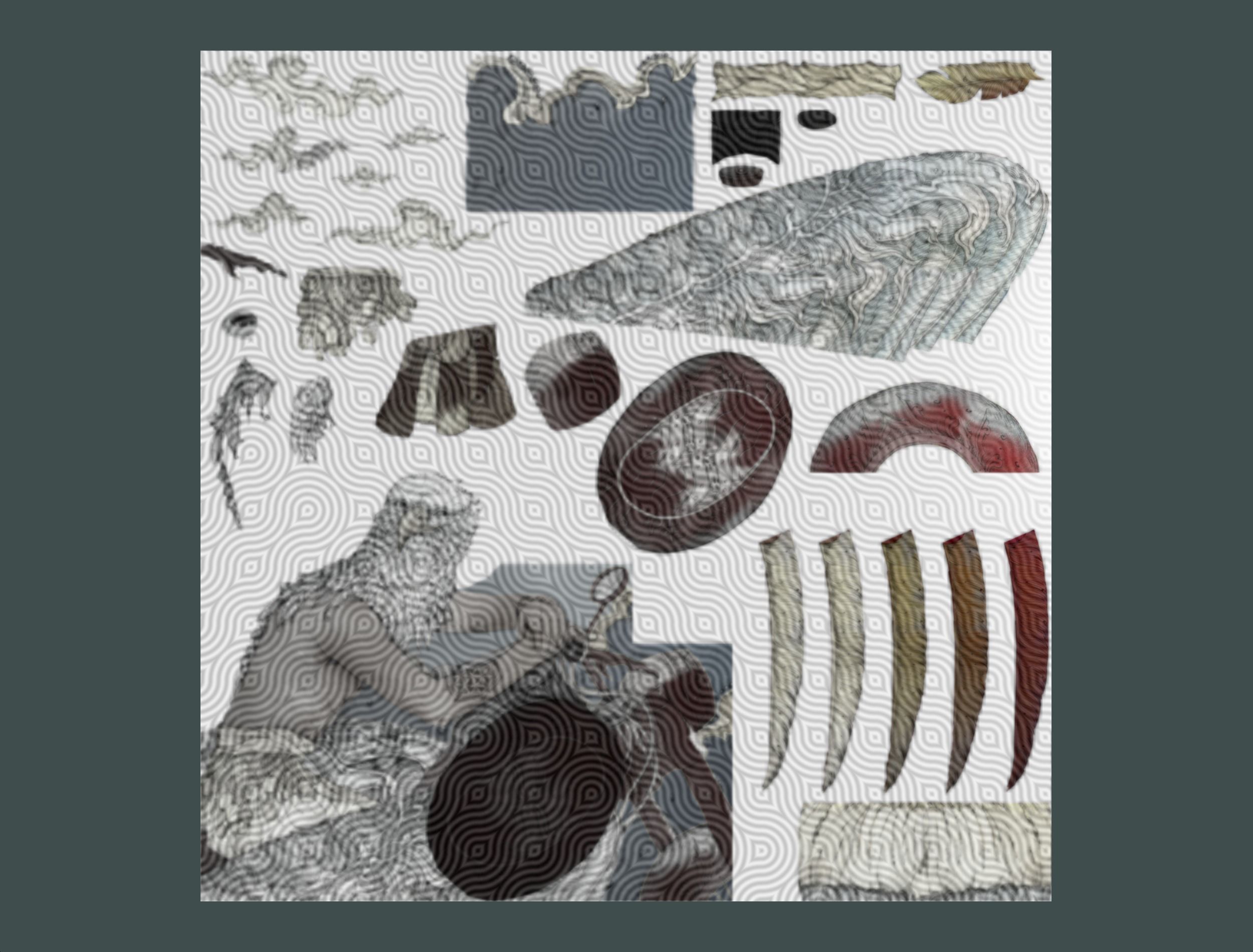 Animated Cartoon 3D Biker Scene in the Clouds Low-poly 3D model_18