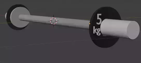 wight bar and 5kg  Low-poly 3D model