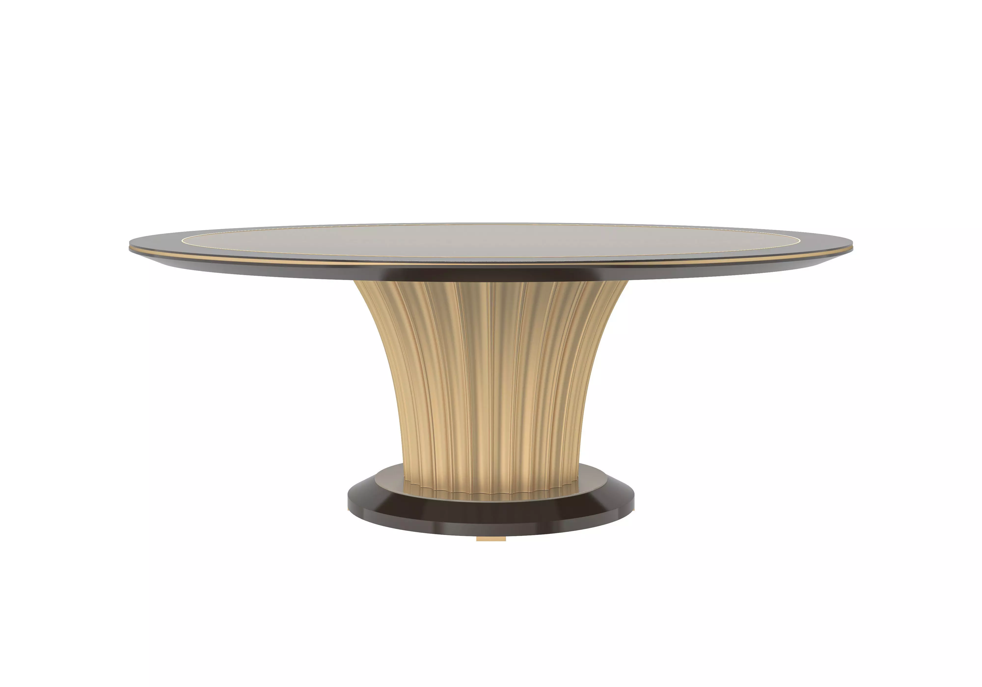 Golden leg round table by MODENESE 3D model_0
