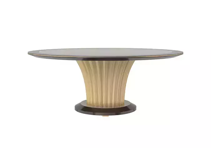 Golden leg round table by MODENESE