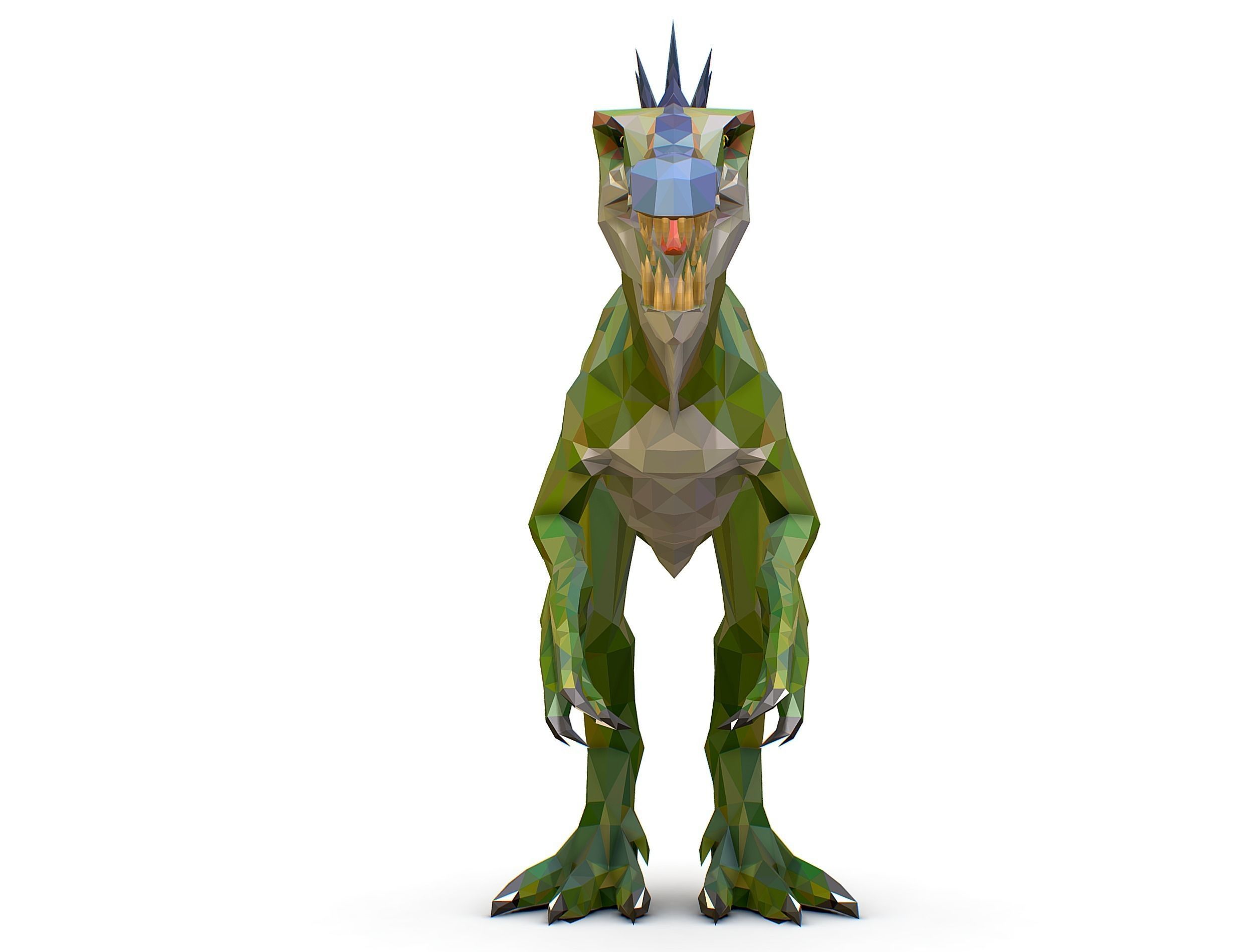 Dinosaur Spinosaurus Lowpoly Art Style Animal Low-poly 3D model_30