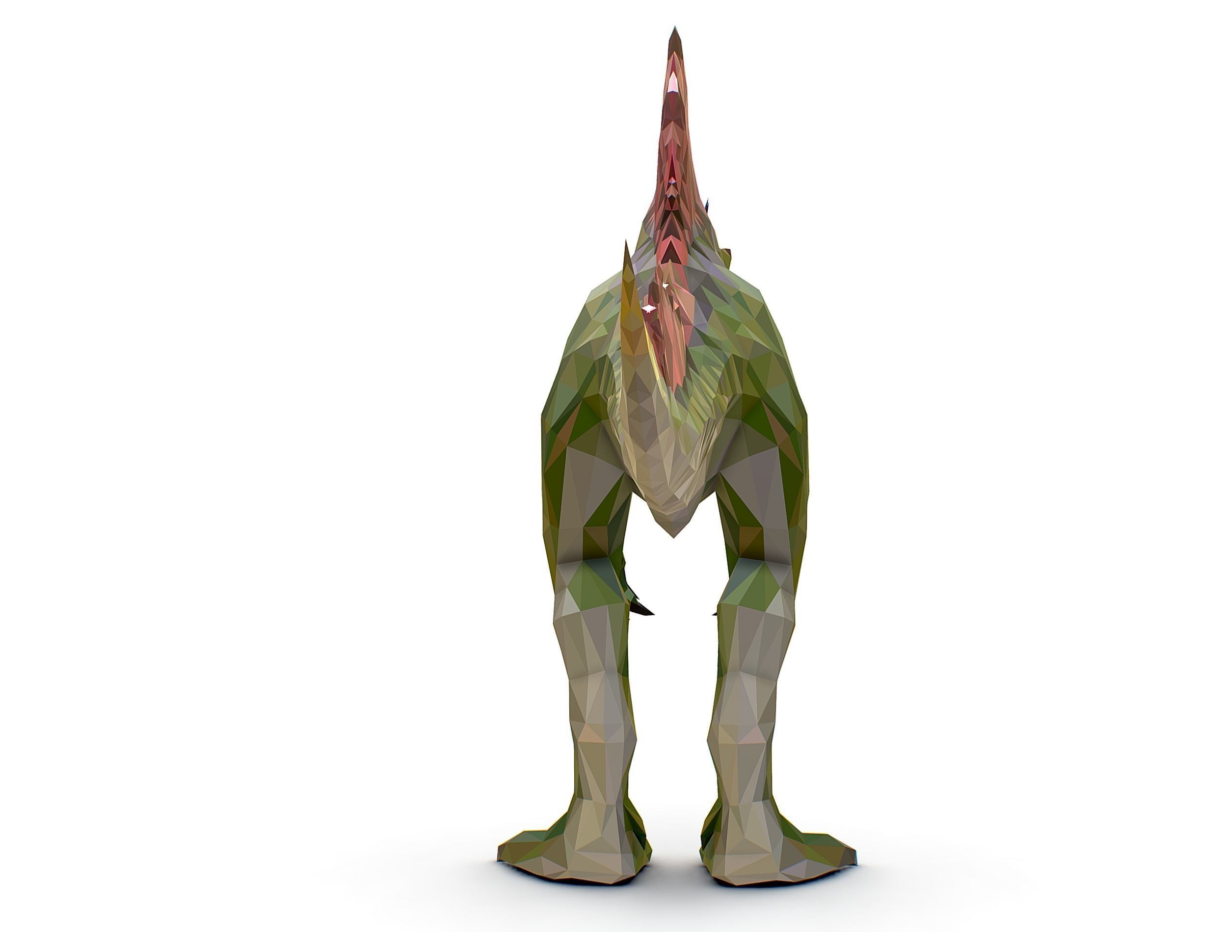 Dinosaur Spinosaurus Lowpoly Art Style Animal Low-poly 3D model_20