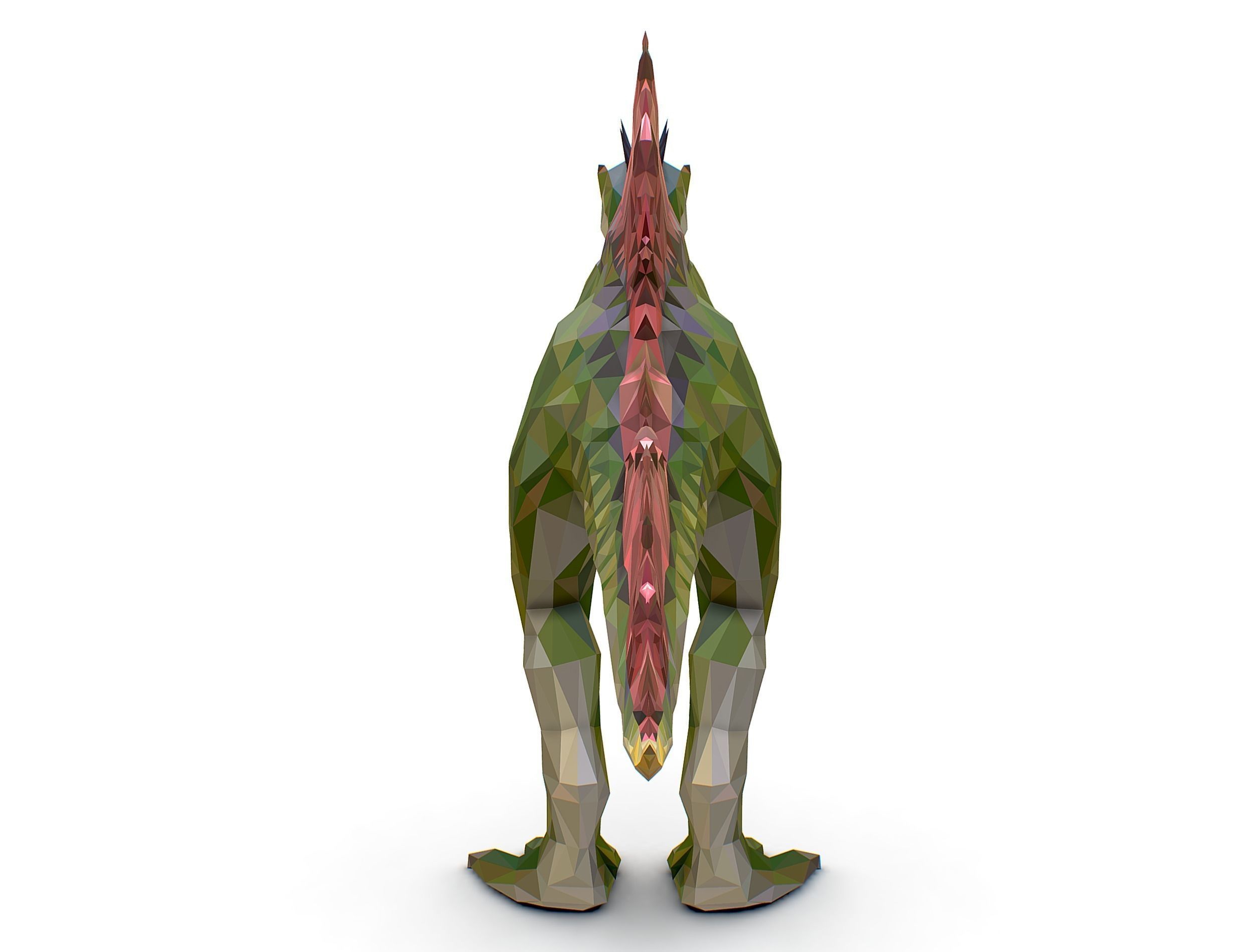 Dinosaur Spinosaurus Lowpoly Art Style Animal Low-poly 3D model_32