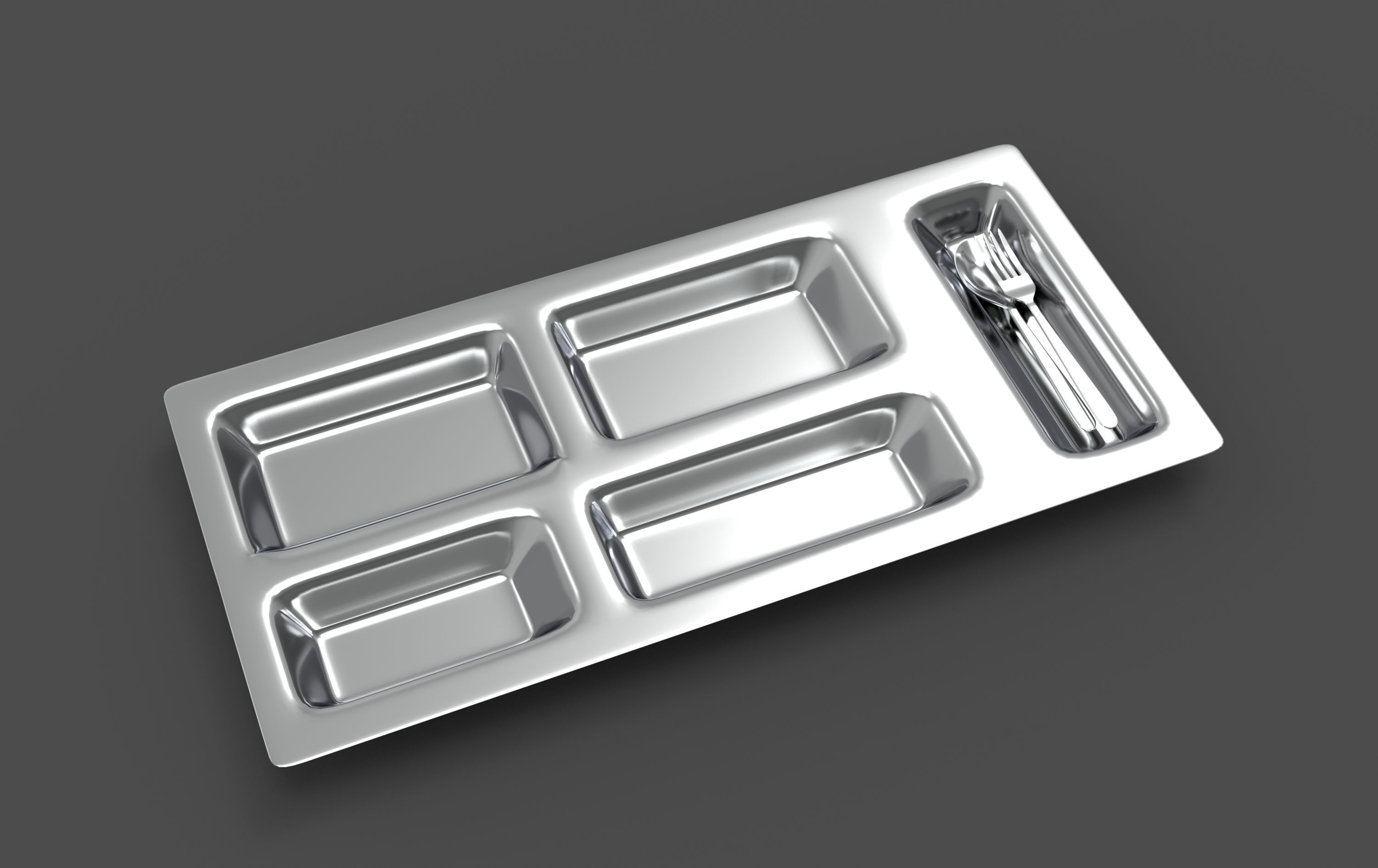 food tray 3D model_3