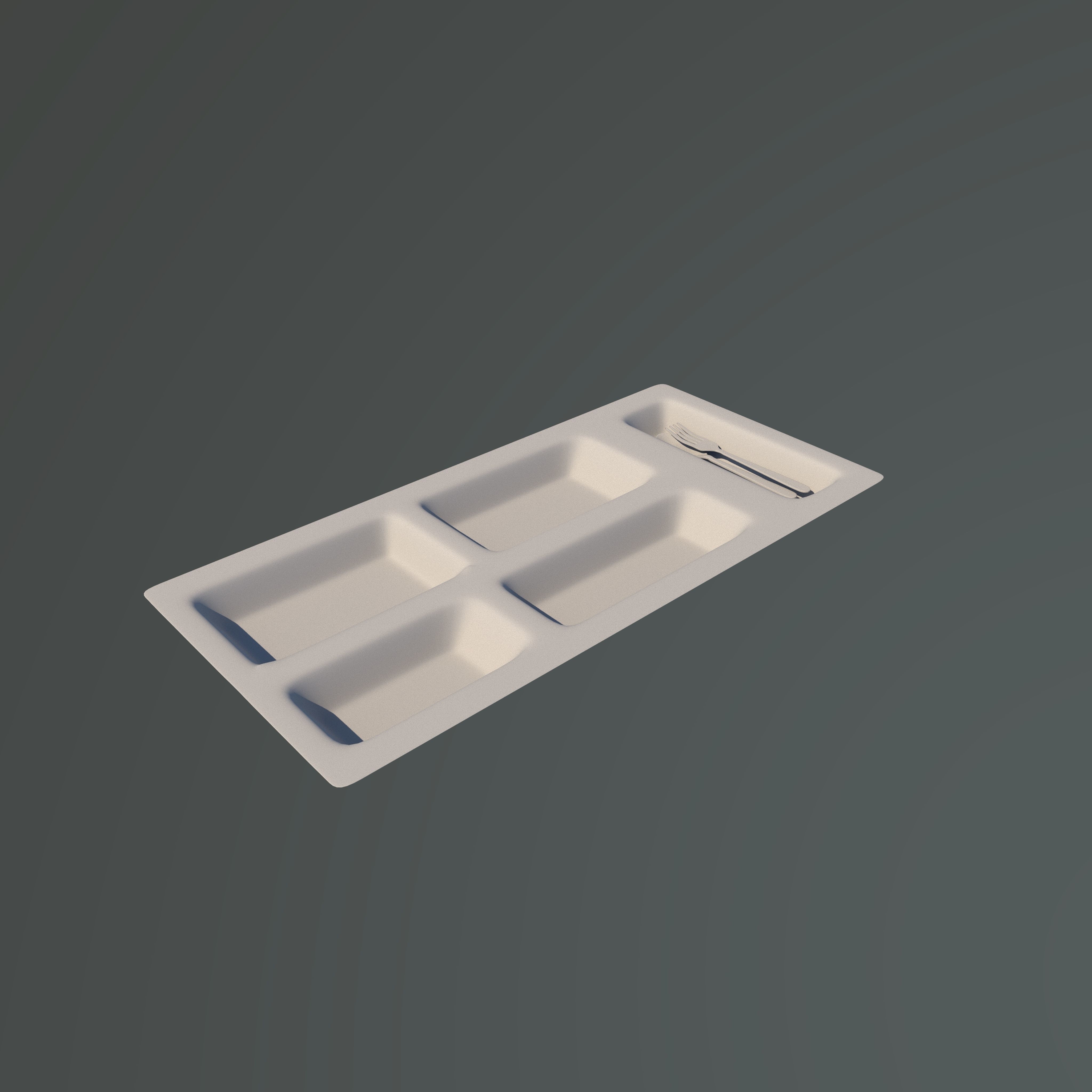 food tray 3D model_4
